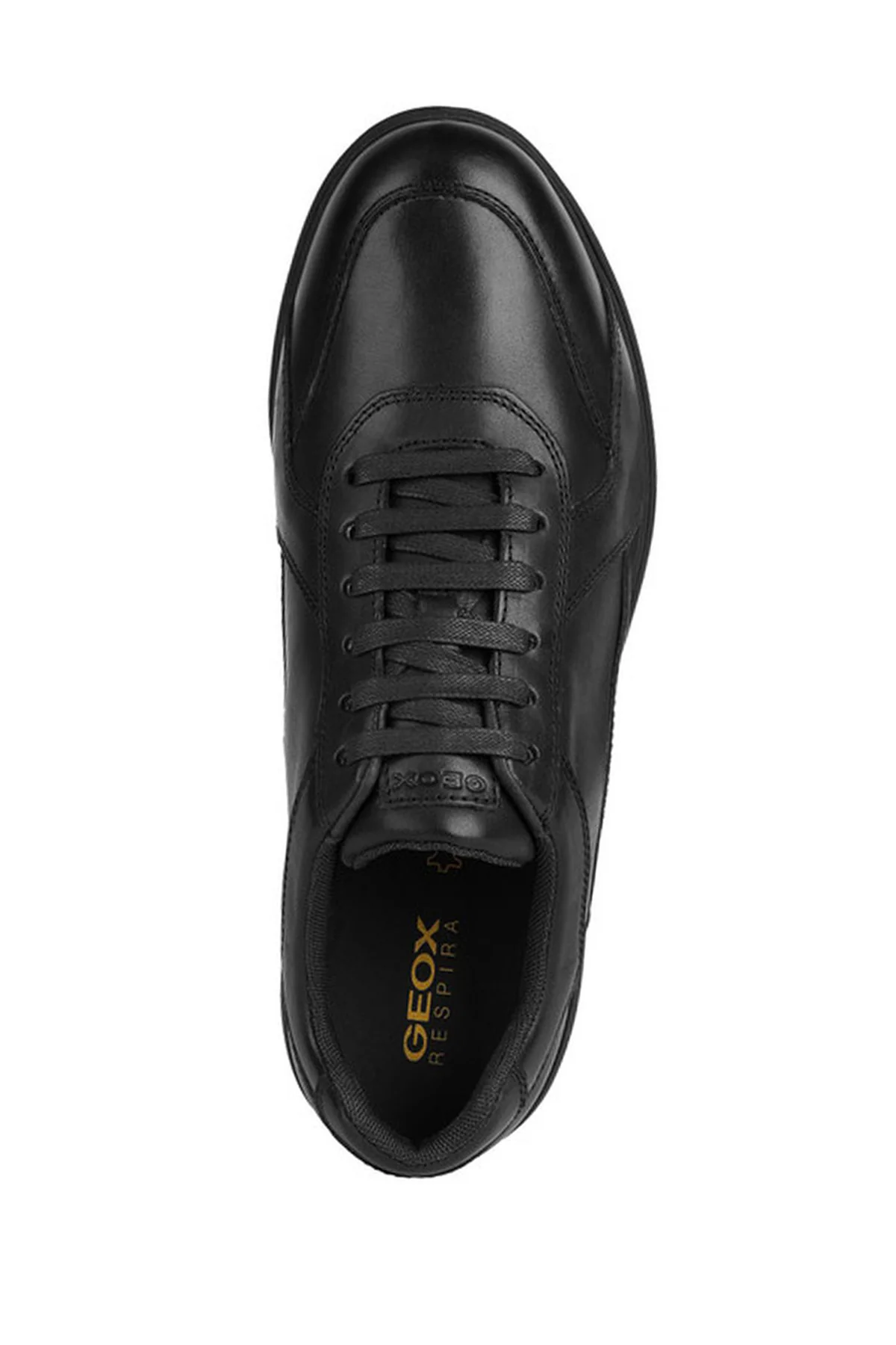 Geox Erkek Siyah Spherica Ec12 Bağcıklı Deri Casual Sneaker - Image 5