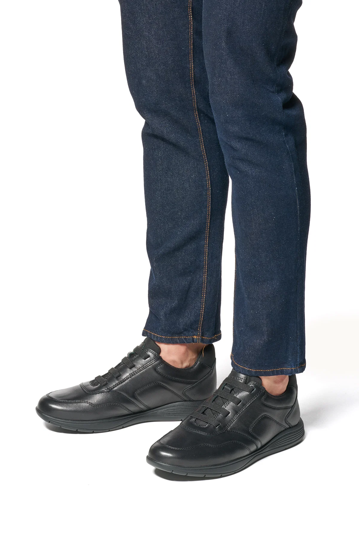 Geox Erkek Siyah Spherica Ec2 Bağcıklı Deri Sneaker - Image 6