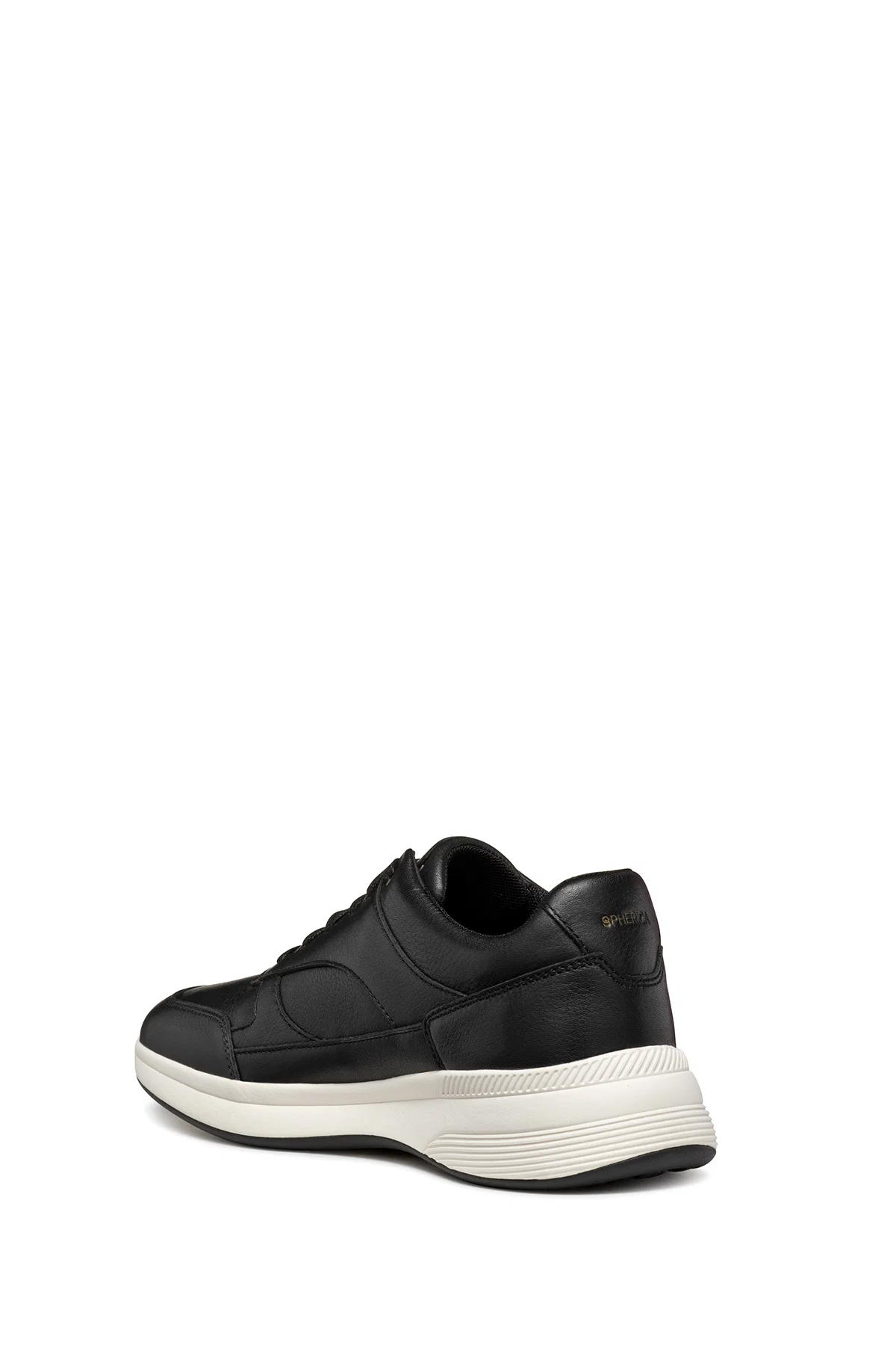 Geox Erkek Siyah Spherica Ecub-3 Bağcıklı Deri Sneaker - Image 4