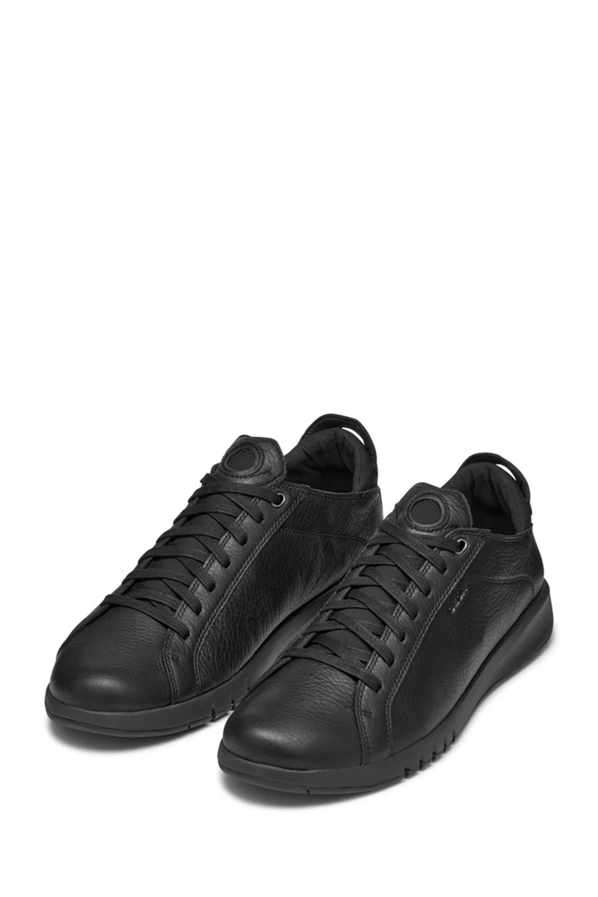 Geox Erkek Siyah U Aerantis A - Tumb Bağcıklı Deri Sneaker - Image 3