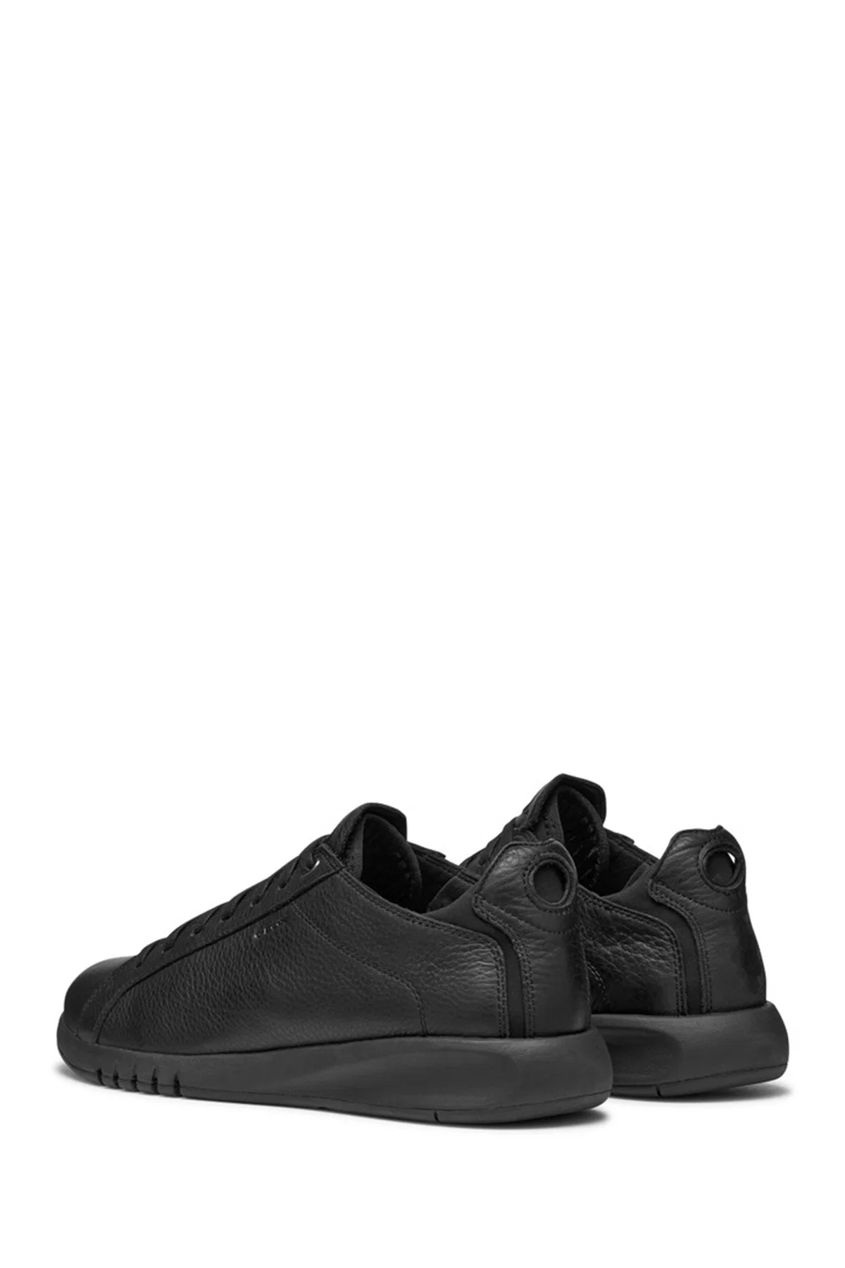 Geox Erkek Siyah U Aerantis A - Tumb Bağcıklı Deri Sneaker - Image 5
