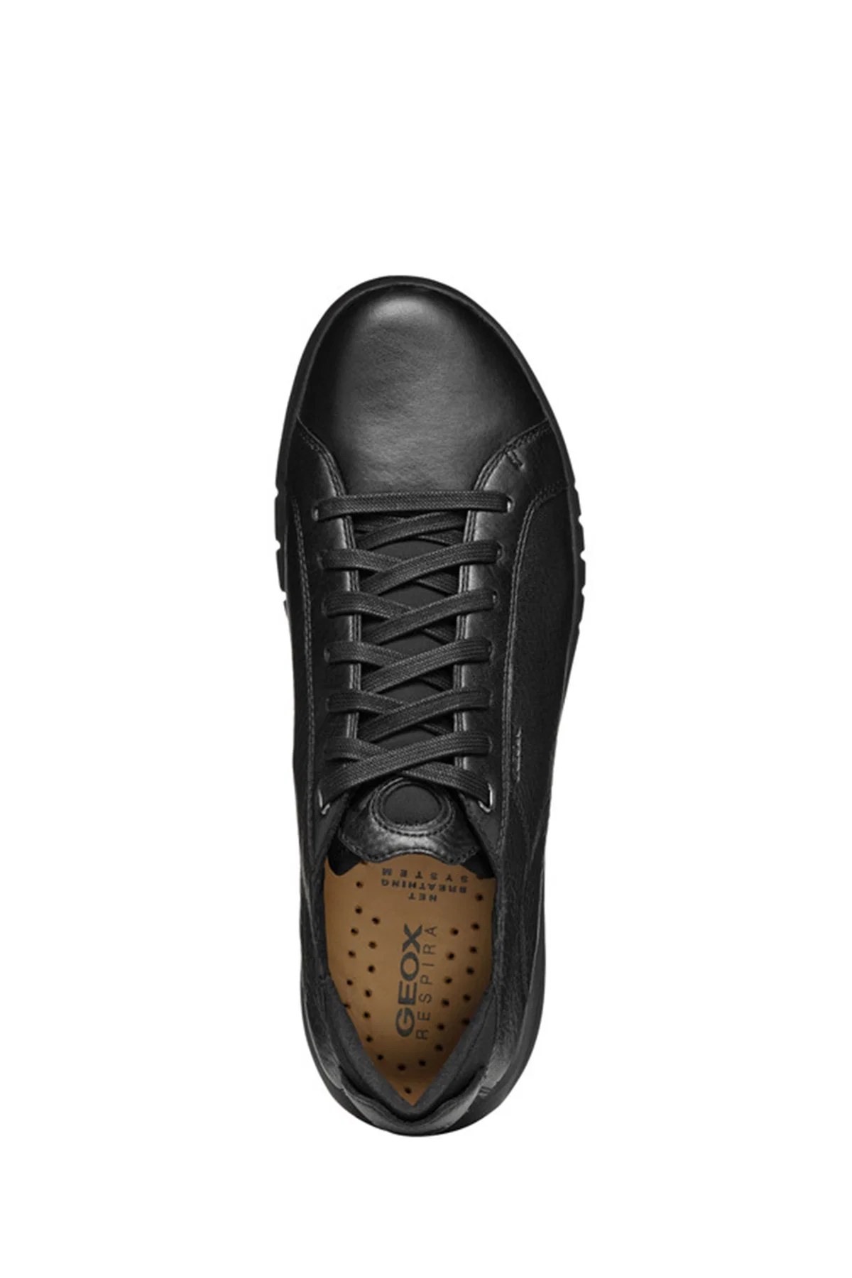 Geox Erkek Siyah U Aerantis A - Tumb Bağcıklı Deri Sneaker - Image 9