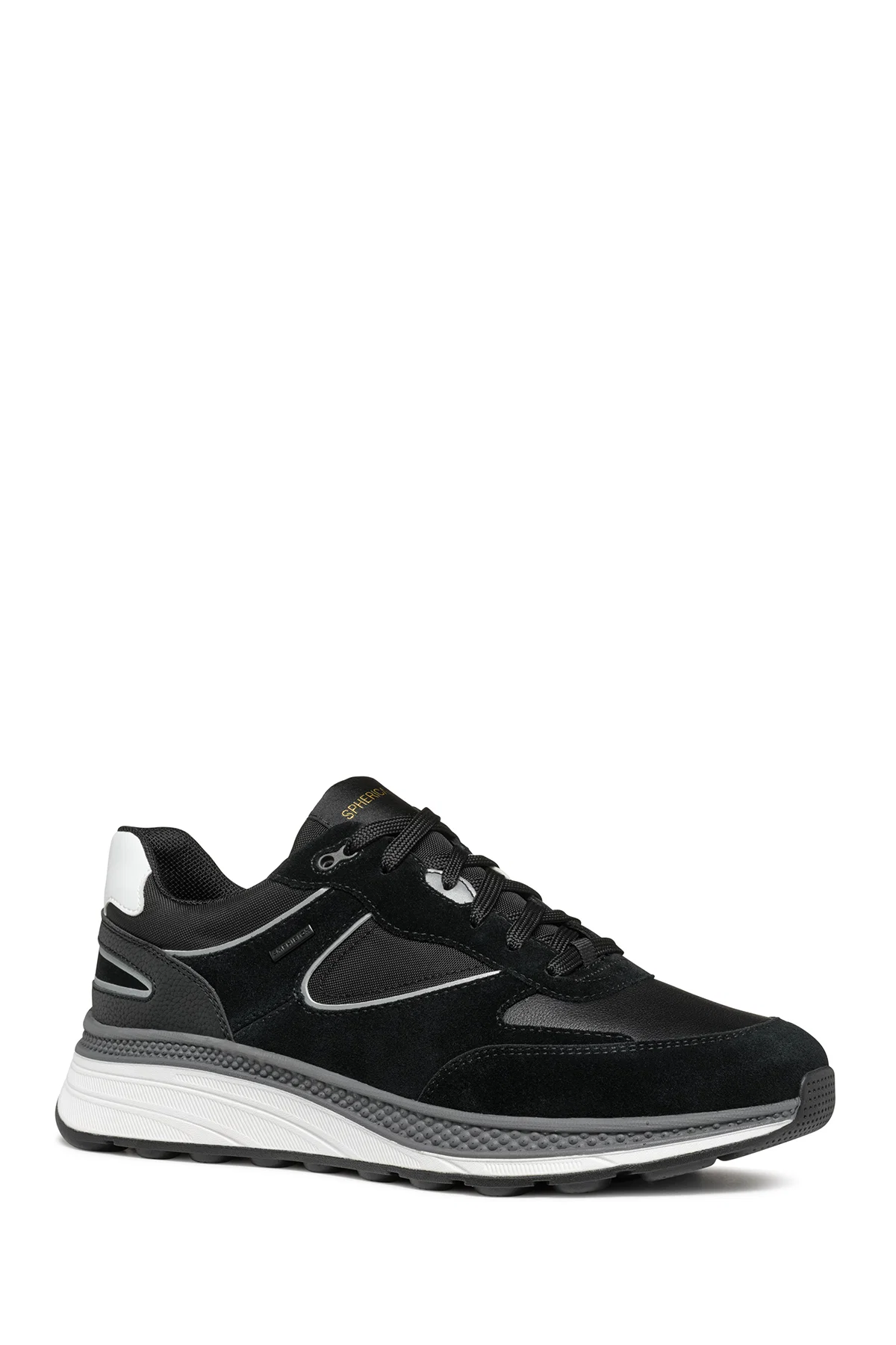 Geox Erkek Siyah U Spherica Actif X1 Bağcıklı Waterproof Deri Sneaker - Image 3