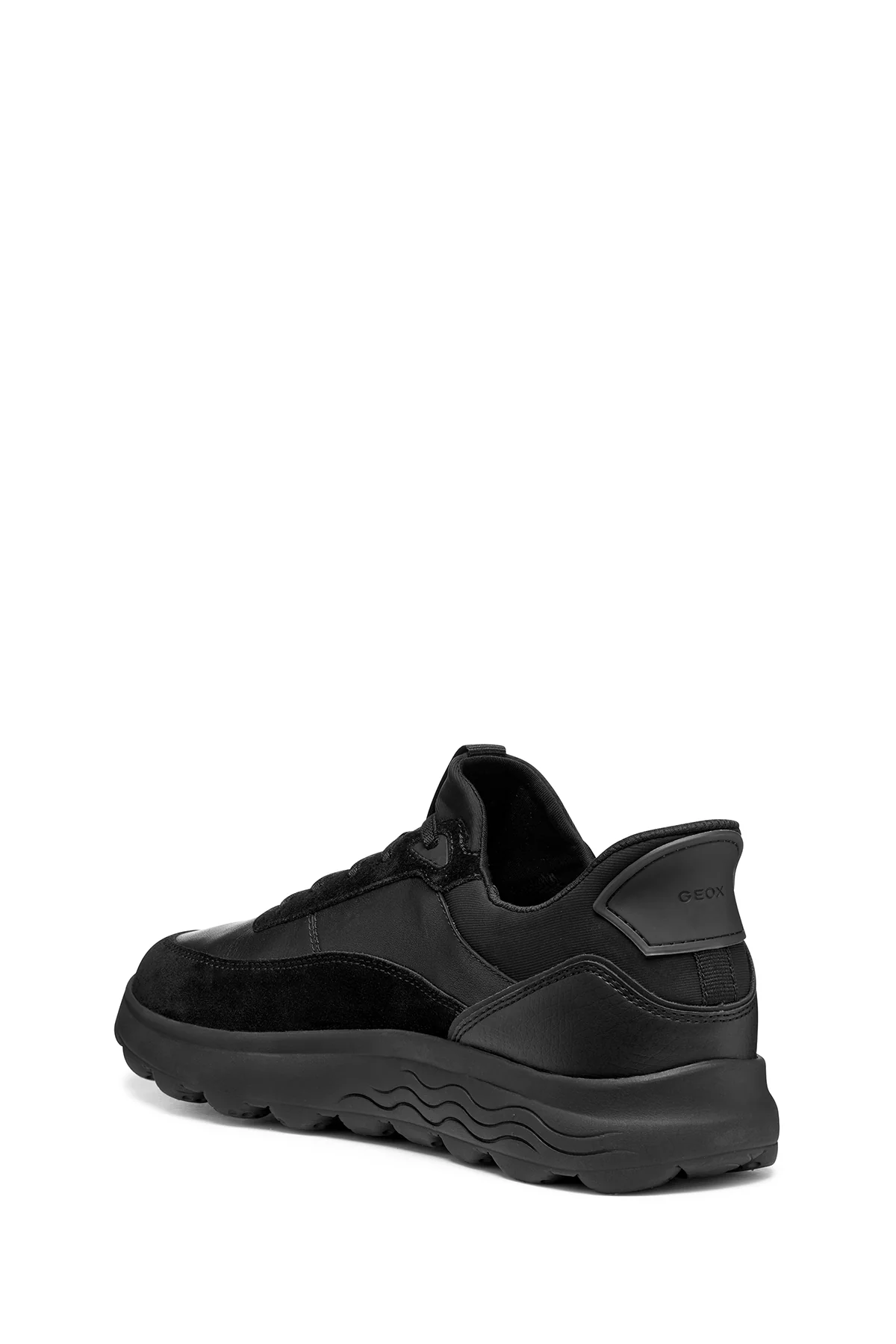 Geox Erkek Siyah U Spherıca Plus A - Nappa+Sued Bağcıklı Kalın Tabanlı Süet Sneaker - Image 7