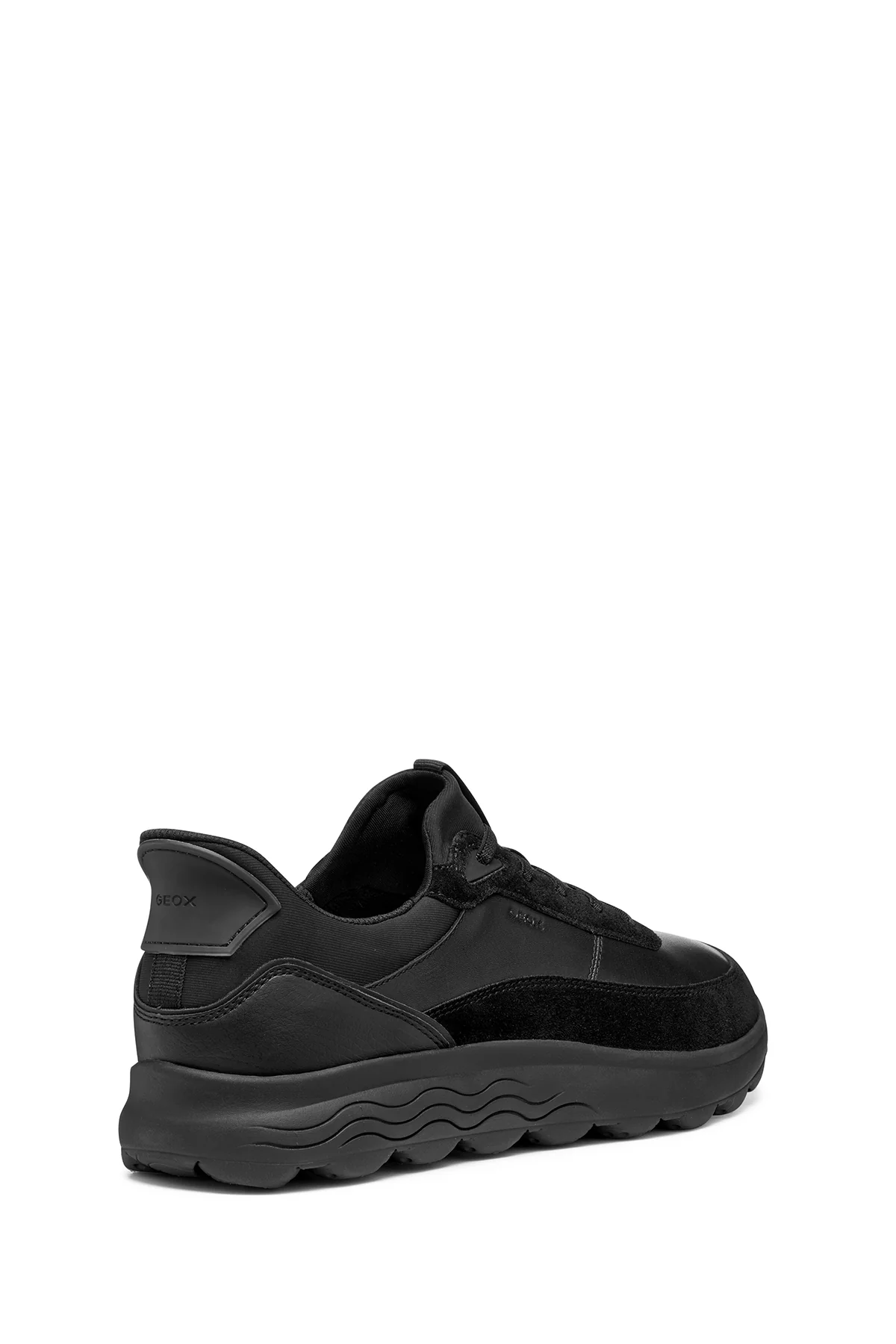Geox Erkek Siyah U Spherıca Plus A - Nappa+Sued Bağcıklı Kalın Tabanlı Süet Sneaker - Image 8