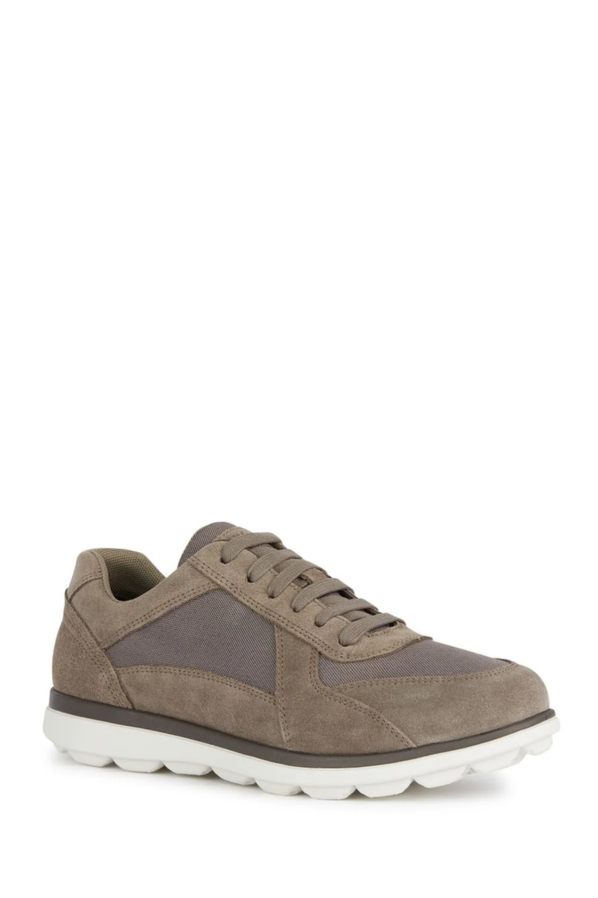 Geox Erkek Vizon Spherica Ec12 Bağcıklı Süet Deri Casual Sneaker - Image 3