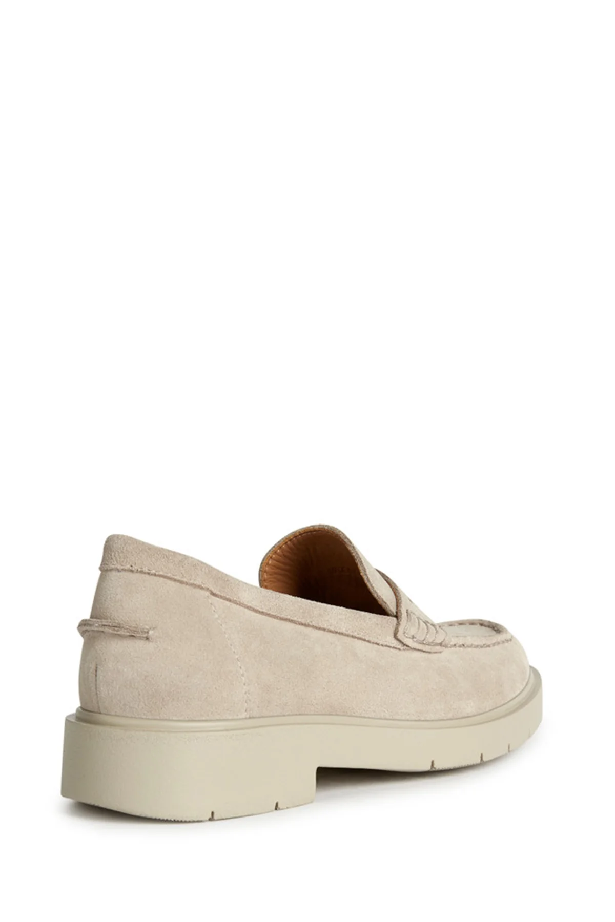 Geox Kadın Bej D Spherica Ec1 Süet Deri Maskülen Loafer - Image 4