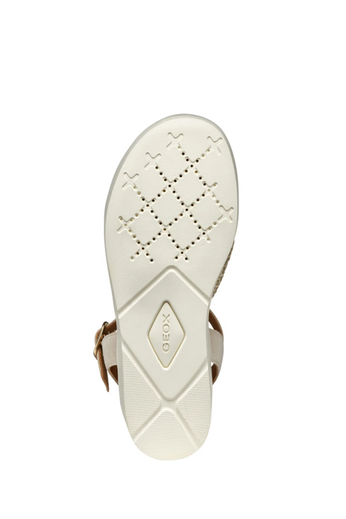Geox Kadın Bej D Xand 2.2S A - Suede Bilekten Tokalı Dolgu Topuklu Deri Sandalet - Image 6