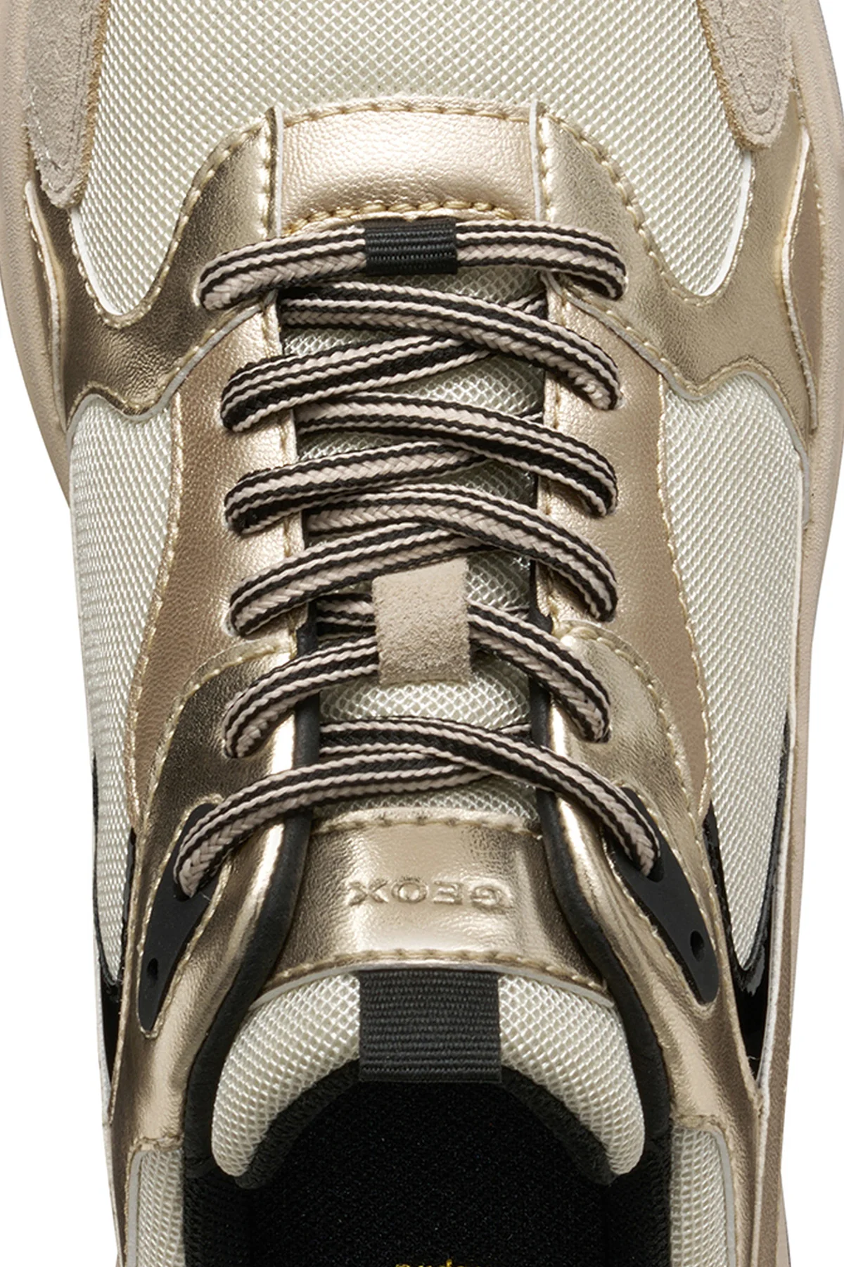 Geox Kadın Bej D Zarvıa A - Mesh+Pearl.Gbk Bağcıklı Kalın Tabanlı Deri Sneaker - Image 11