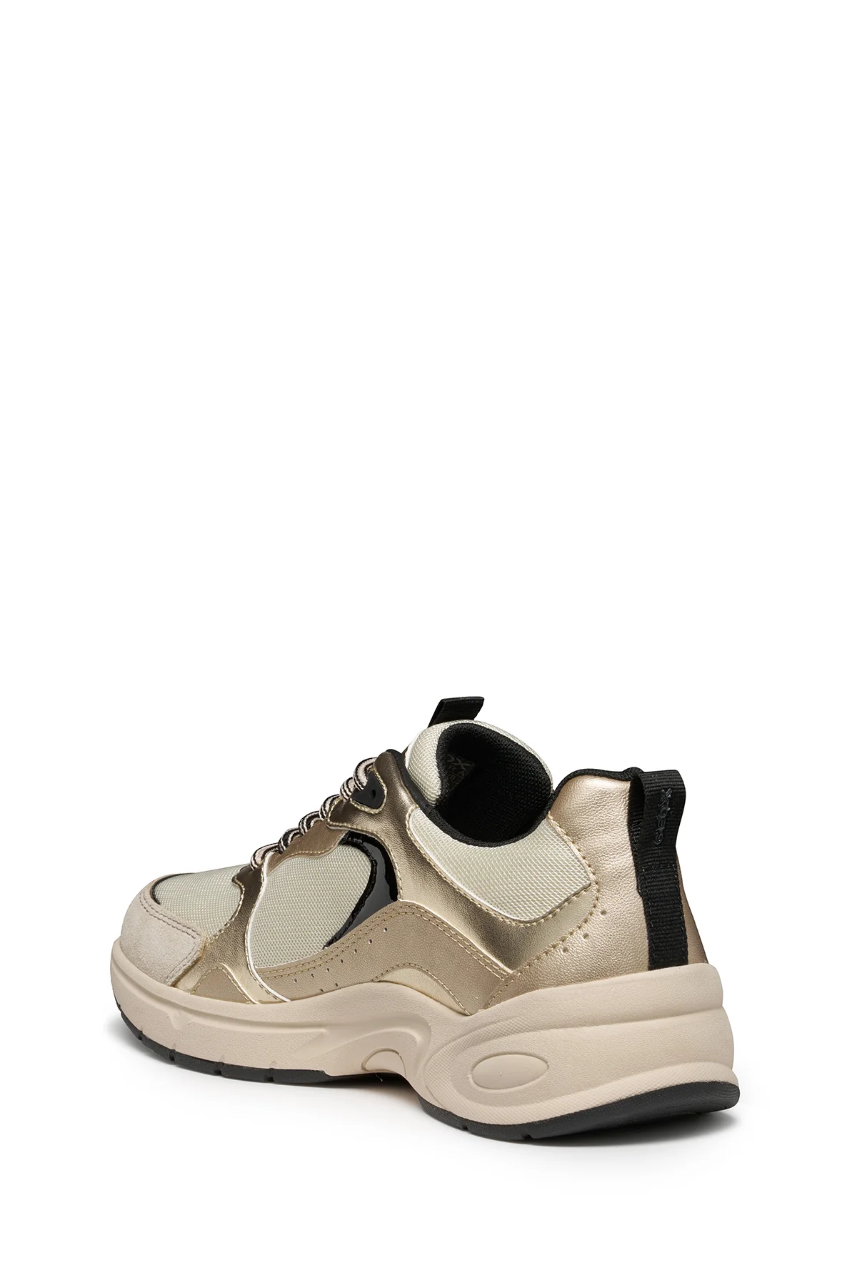 Geox Kadın Bej D Zarvıa A - Mesh+Pearl.Gbk Bağcıklı Kalın Tabanlı Deri Sneaker - Image 7