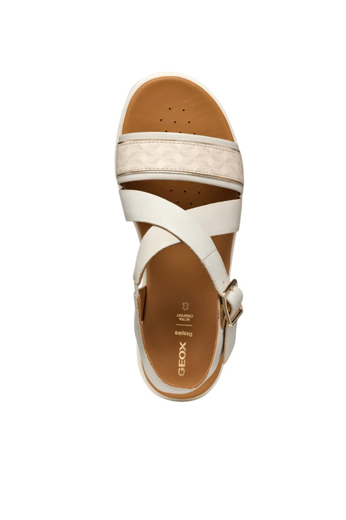 Geox Kadın Bej Damen D Xand 2.2s Kalın Tabanlı Deri Sandalet - Image 7