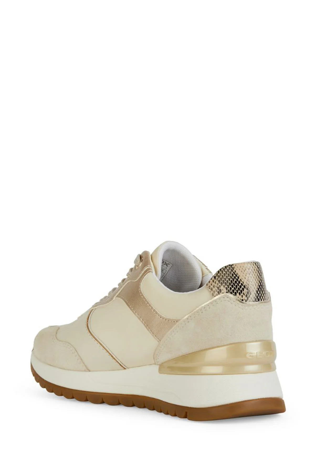 Geox Kadın Bej Desya Bağcıklı Deri Sneaker - Image 4