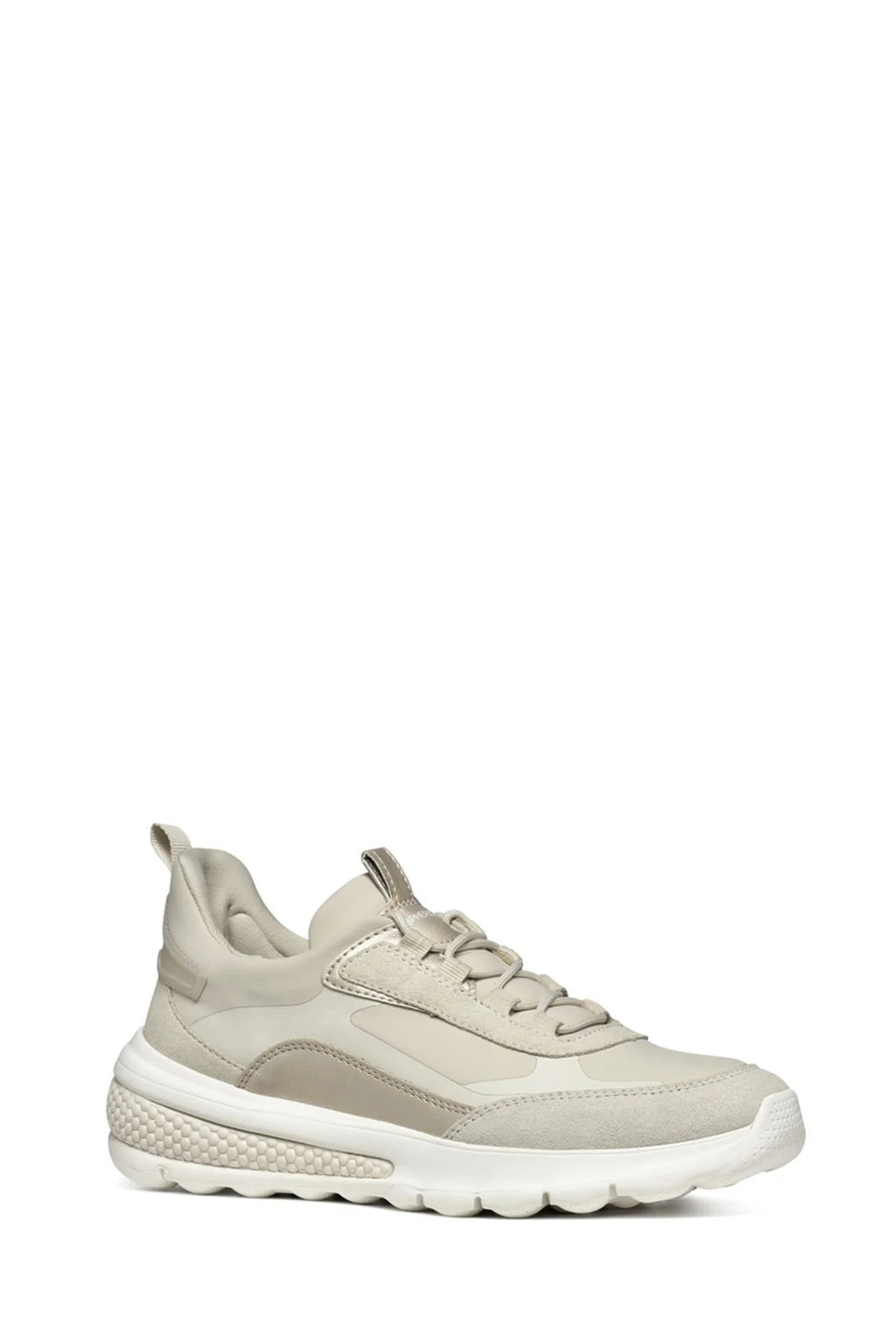 Geox Kadın Bej Spherica Bağcıklı Kumaş Sneaker - Image 3