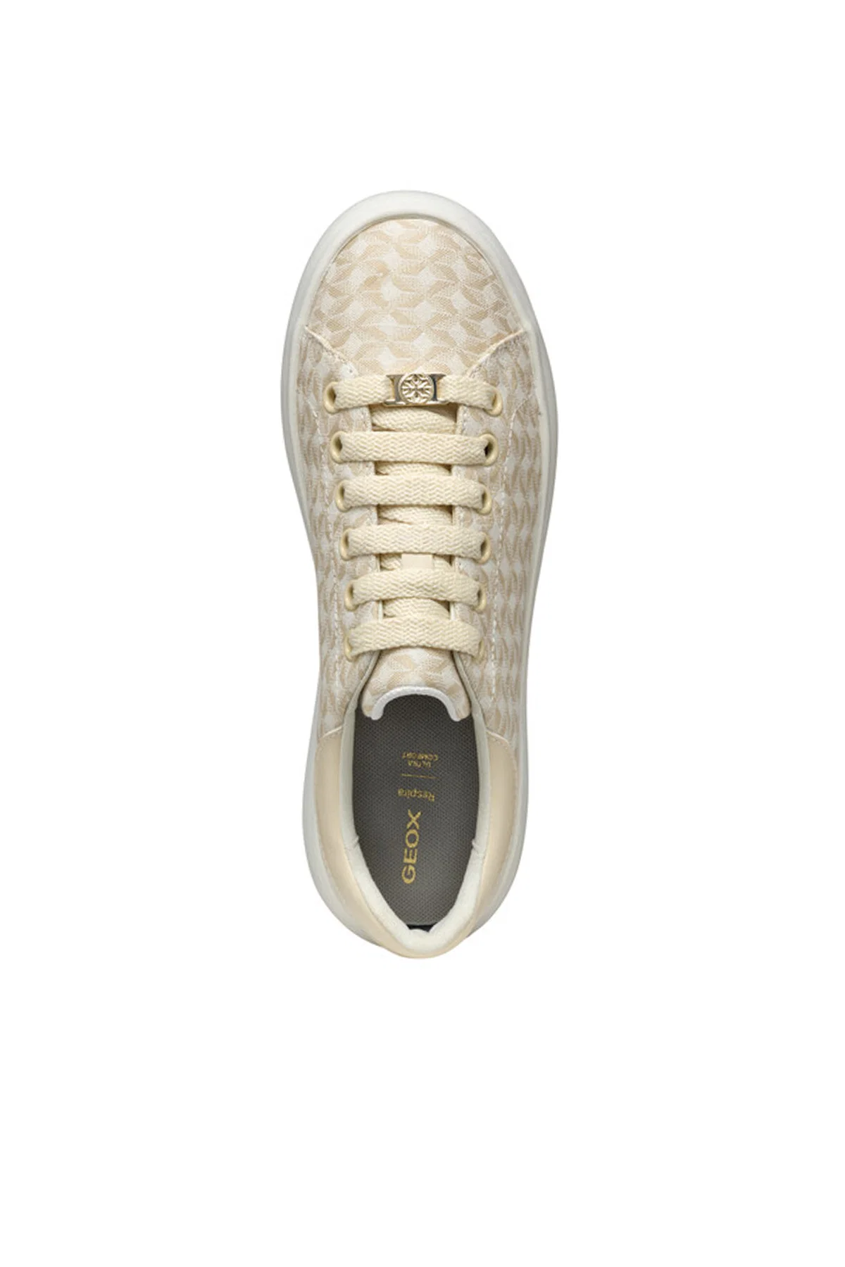 Geox Kadın Bej Spherica Ec4.1 Bağcıklı Desenli Kalın Tabanlı Sneaker - Image 5