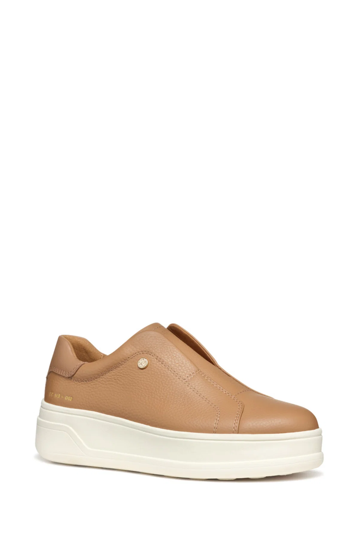 Geox Kadın Bej Spherica Ecub-2 Kalın Tabanlı Deri Sneaker - Image 2