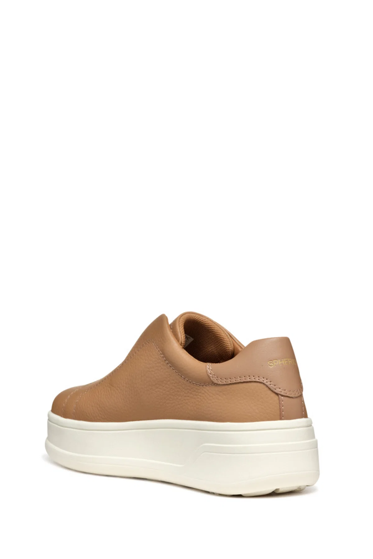 Geox Kadın Bej Spherica Ecub-2 Kalın Tabanlı Deri Sneaker - Image 3
