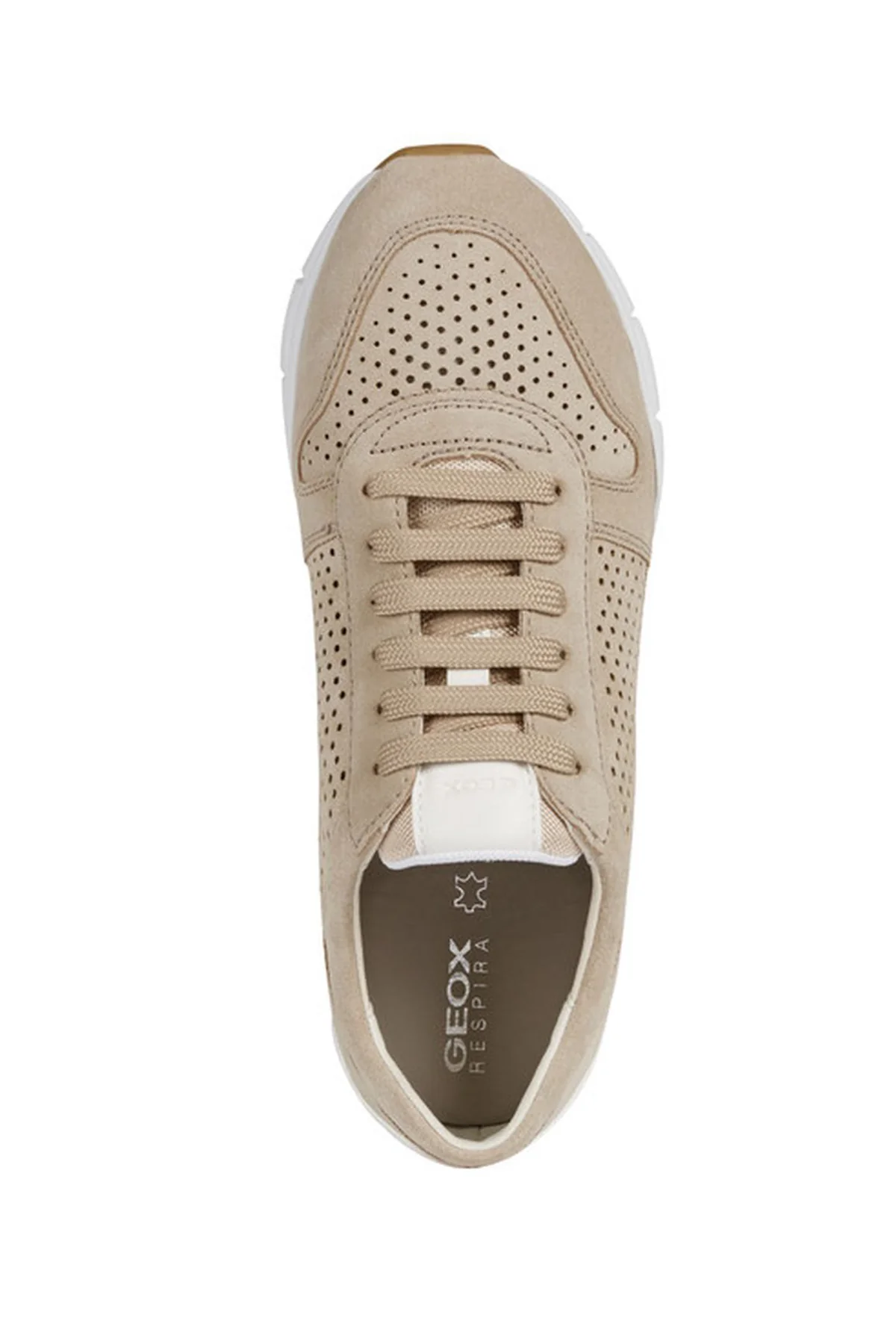 Geox Kadın Bej Sukie Bağcıklı Kumaş Sneaker - Image 6