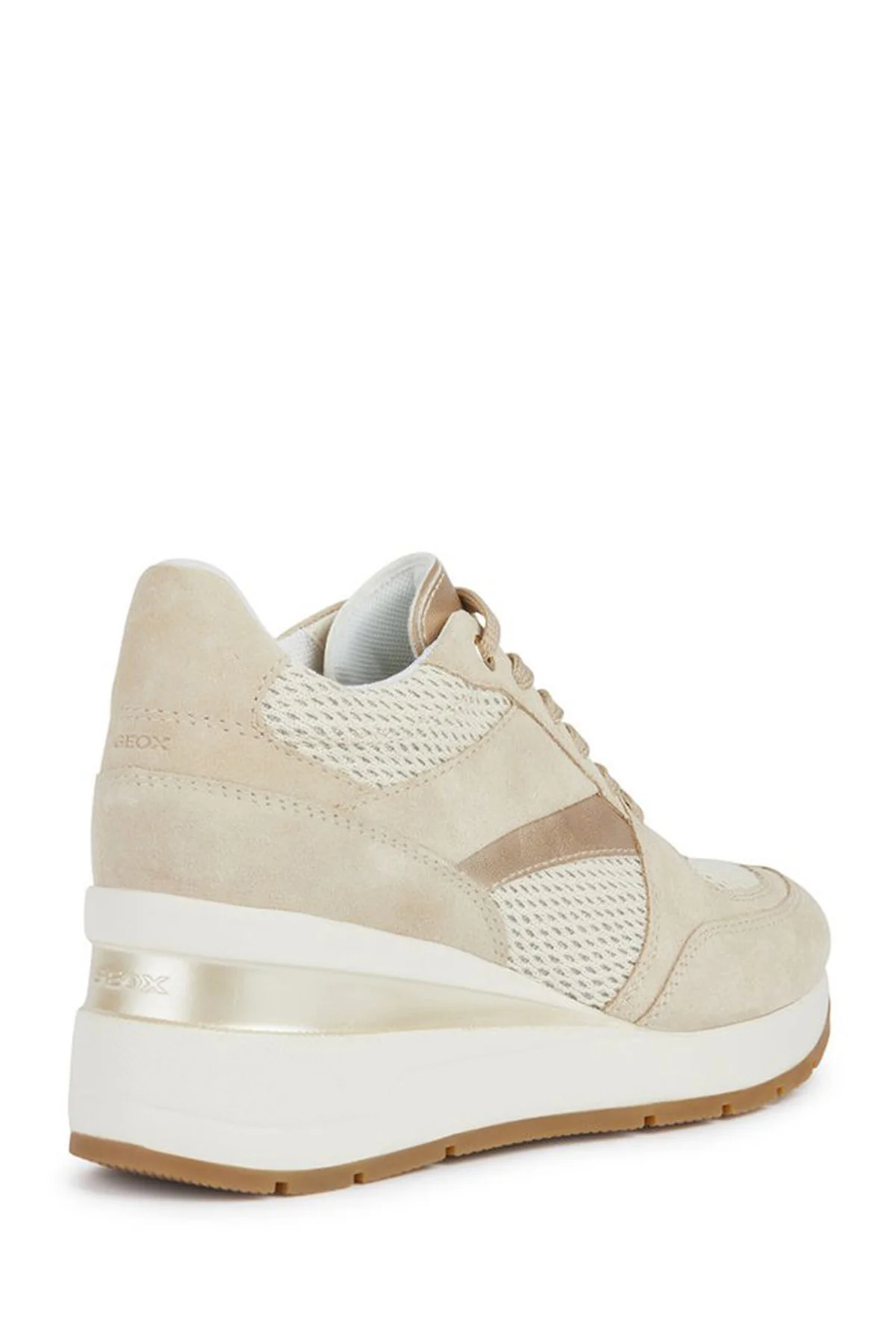 Geox Kadın Bej Zosma Kalın Tabanlı Bağcıklı Deri Sneaker - Image 2