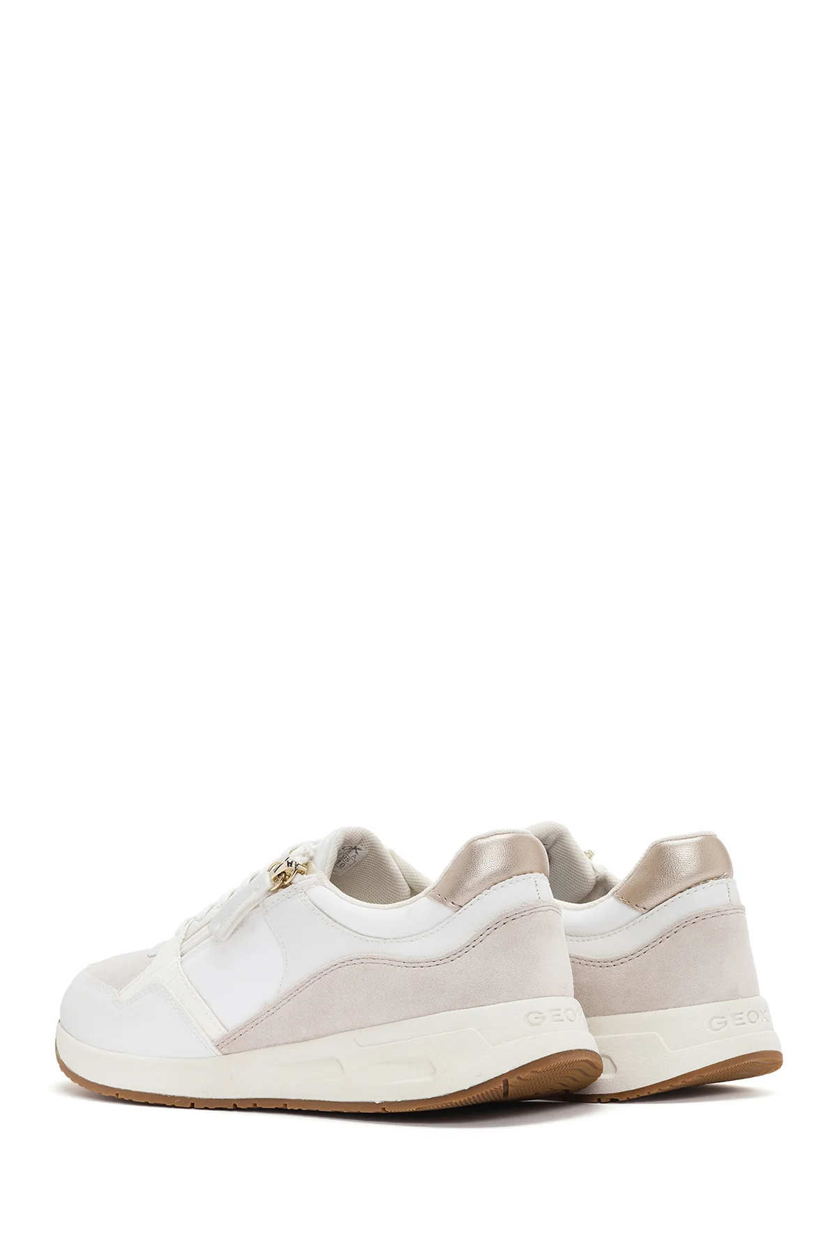 Geox Kadın Beyaz Bulmya Bağcıklı Deri Sneaker - Image 5