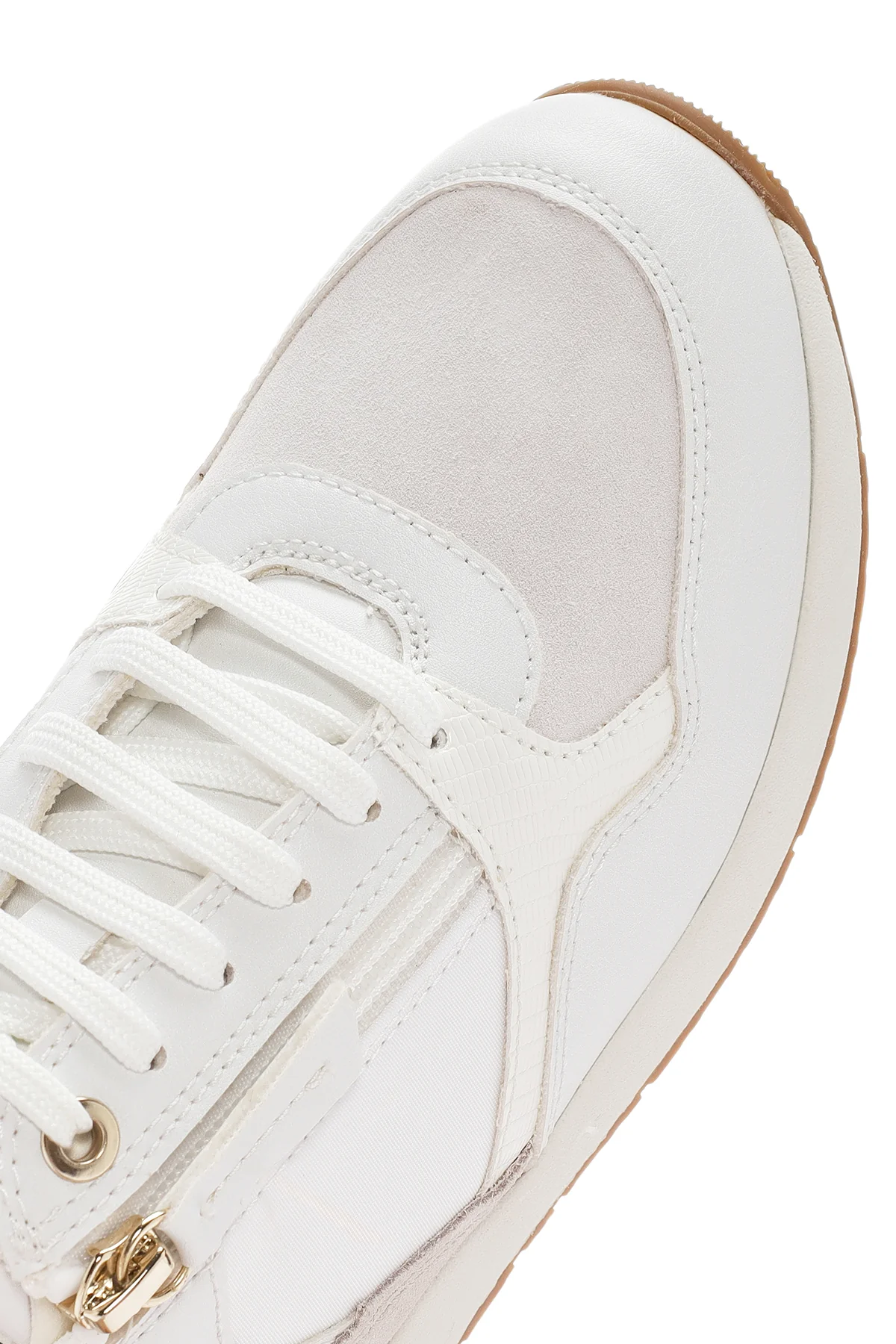 Geox Kadın Beyaz Bulmya Bağcıklı Deri Sneaker - Image 9