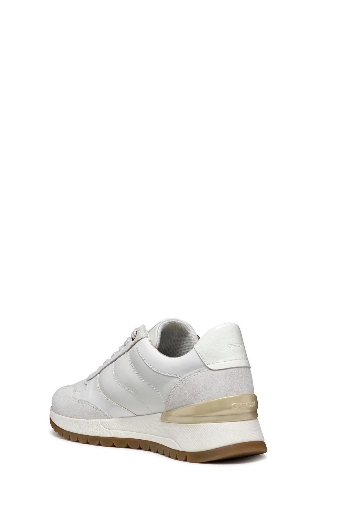 Geox Kadın Beyaz Desya Bağcıklı Deri Sneaker - Image 4