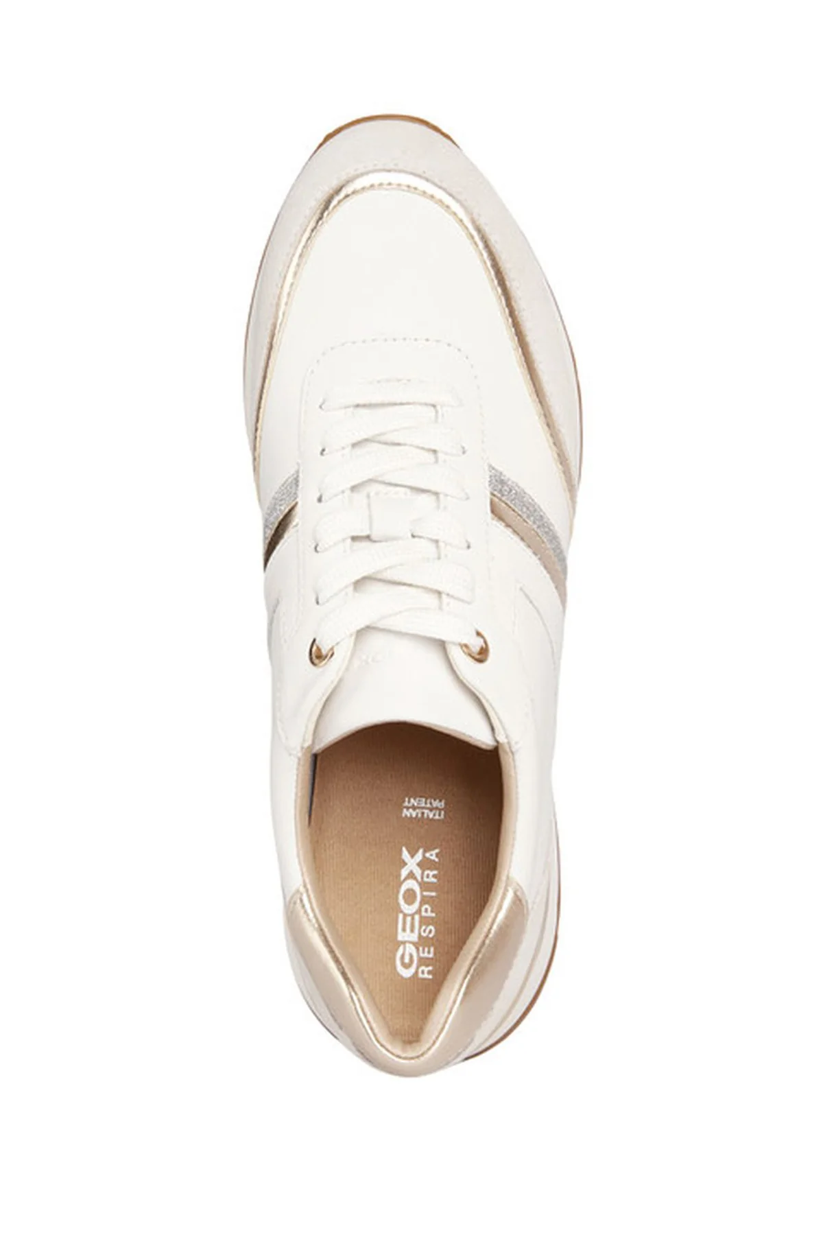 Geox Kadın Beyaz Desya Kalın Tabanlı Deri Sneaker - Image 5