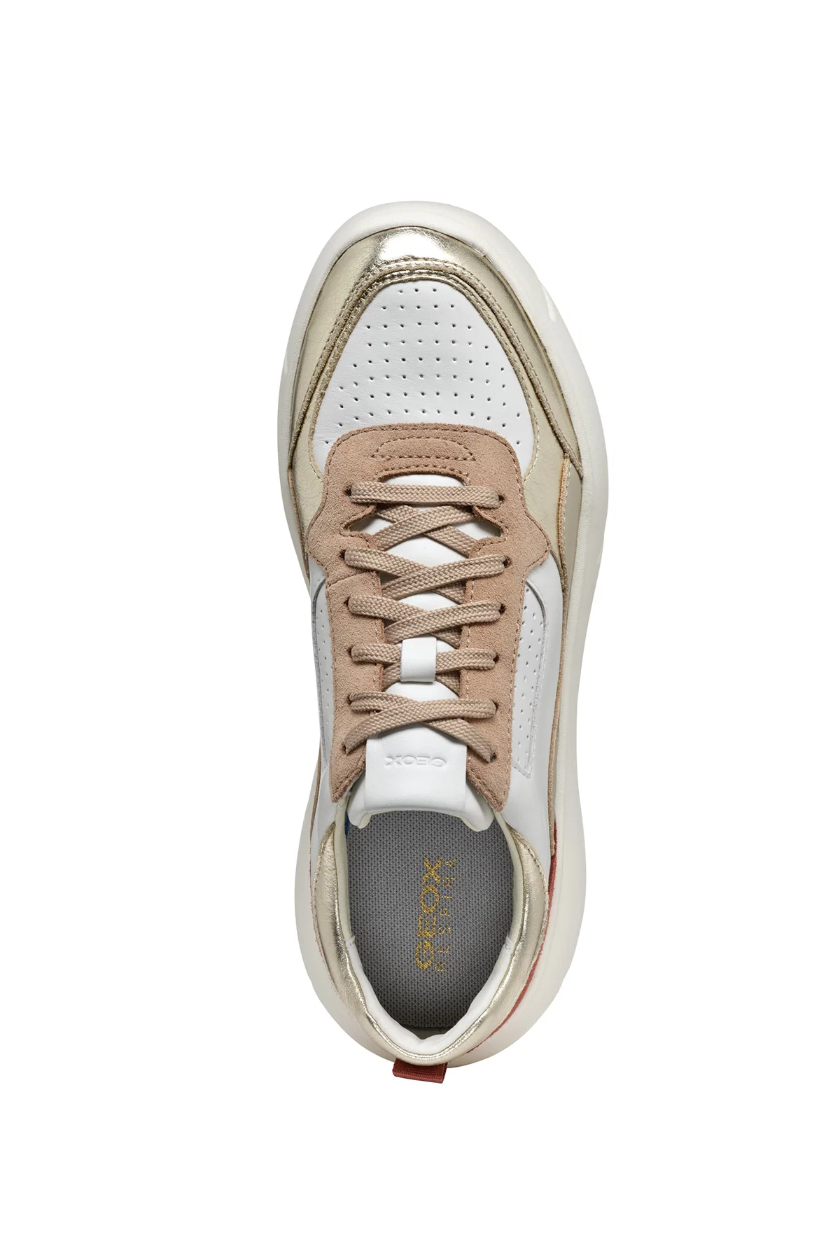 Geox Kadın Beyaz Nebula 2.0 X Bağcıklı Kalın Taban Deri Sneaker - Image 8