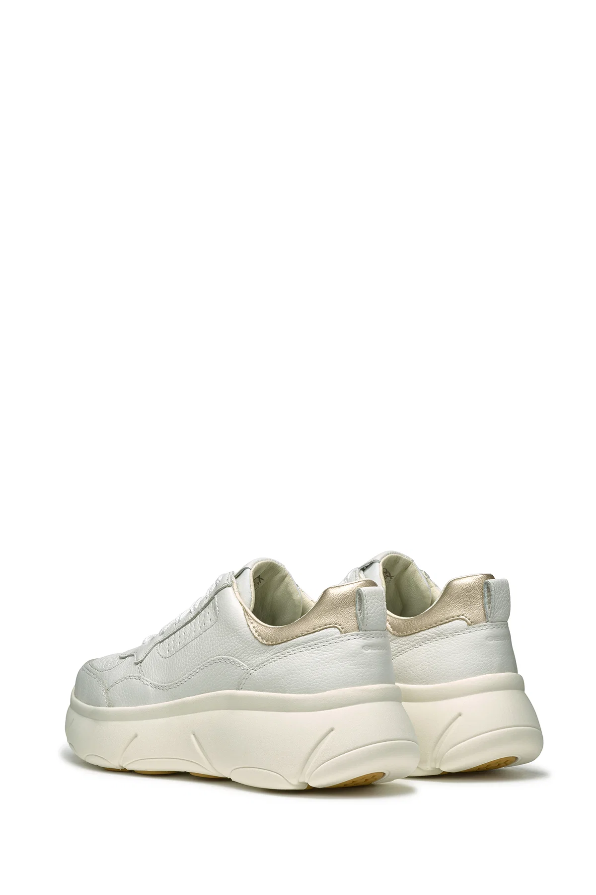 Geox Kadın Beyaz Nebula 2.0 X Kalın Tabanlı Bağcıklı Deri Sneaker - Image 5