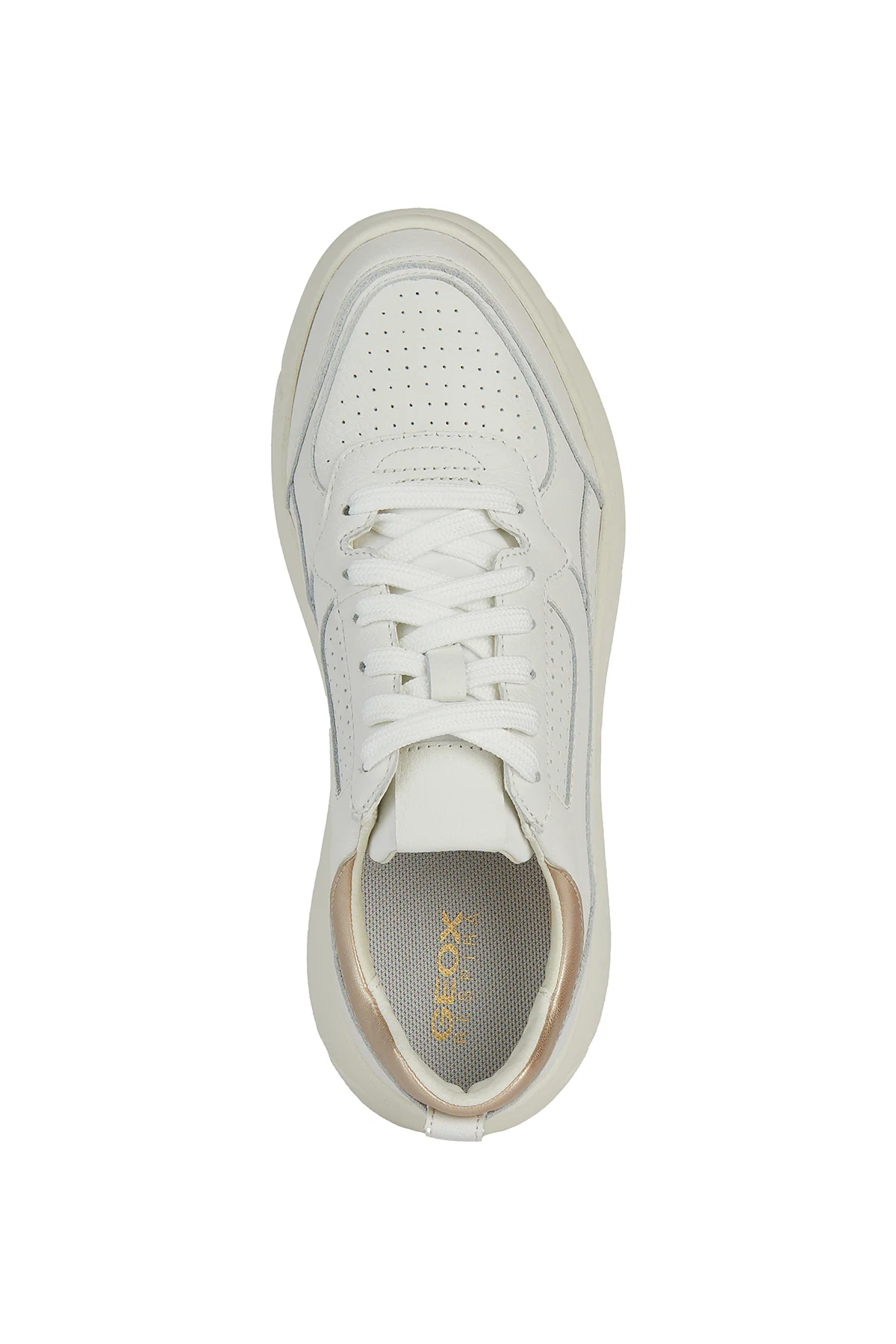 Geox Kadın Beyaz Nebula 2.0 X Kalın Tabanlı Bağcıklı Deri Sneaker - Image 9