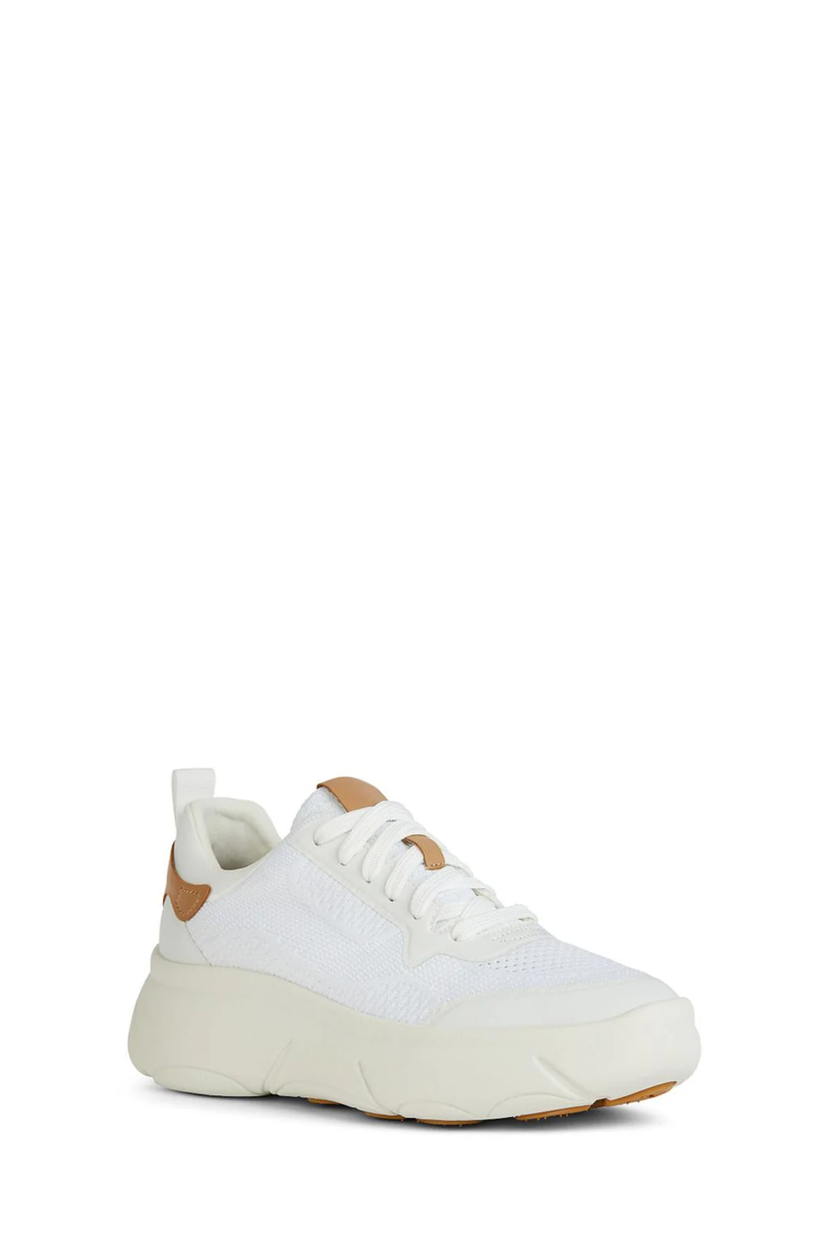 Geox Kadın Beyaz Nebula Bağcıklı Kalın Tabanlı Deri Sneaker - Image 3