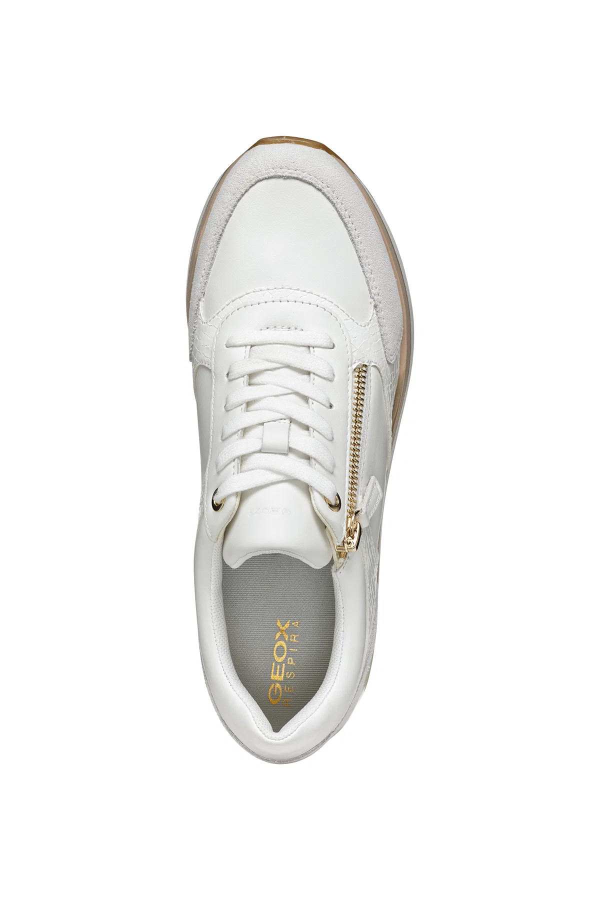 Geox Kadın Beyaz New Kency Bağcıklı Kalın Tabanlı Sneaker - Image 6
