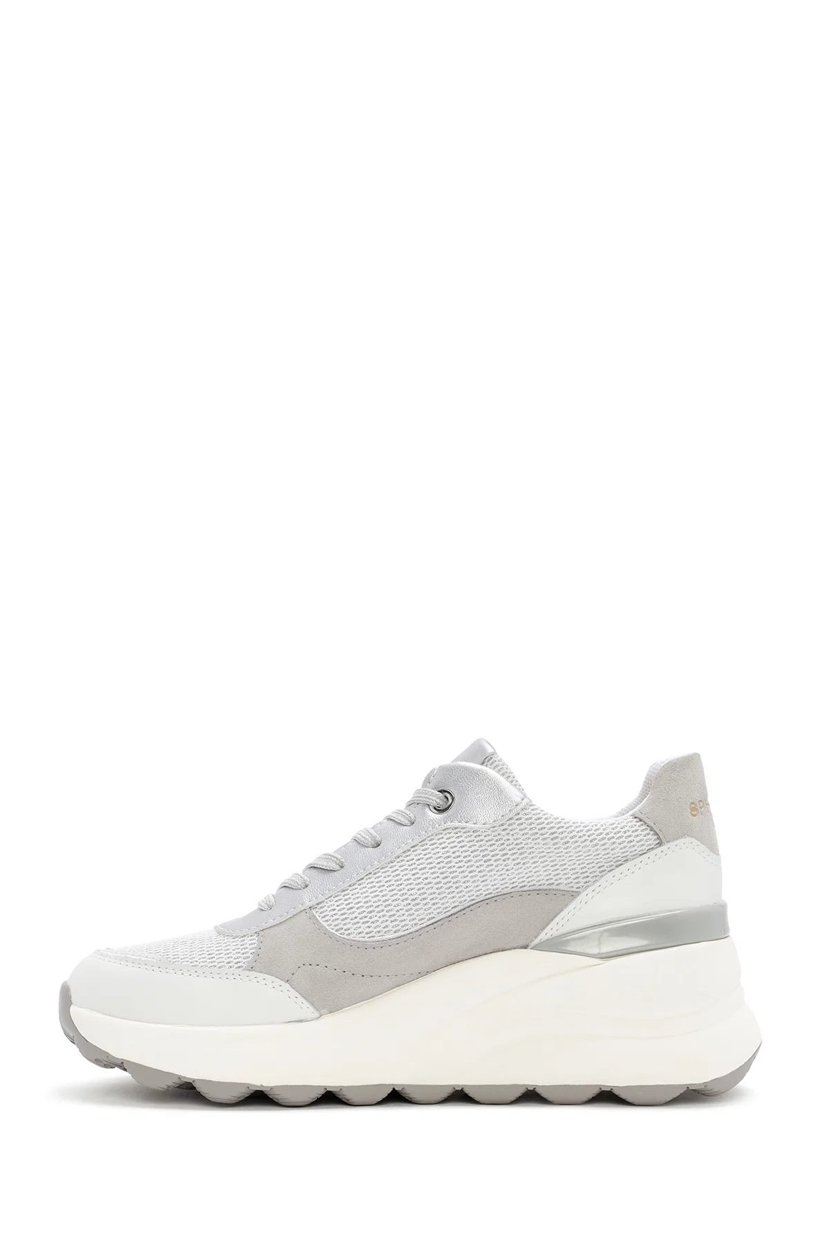 Geox Kadın Beyaz Spherica Bağcıklı Deri Sneaker - Image 2