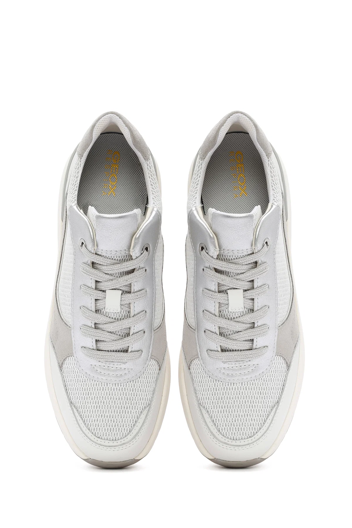 Geox Kadın Beyaz Spherica Bağcıklı Deri Sneaker - Image 7