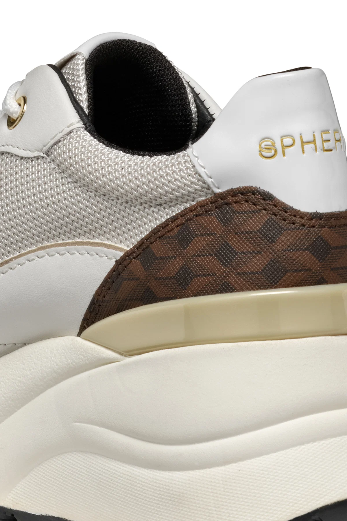 Geox Kadın Beyaz Spherica Ec13 Bağcıklı Kalın Taban Deri Sneaker - Image 8