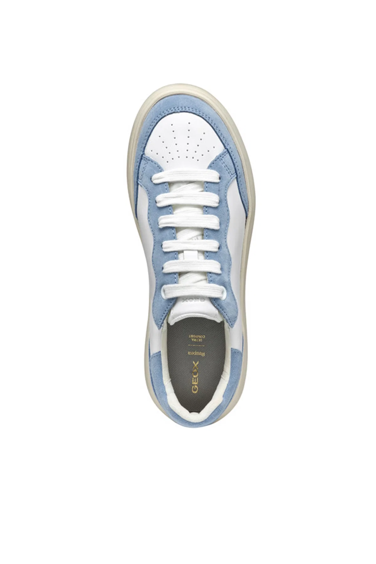 Geox Kadın Beyaz Spherica Ec4.1 Bağcıklı Kalın Tabanlı Deri Sneaker - Image 5