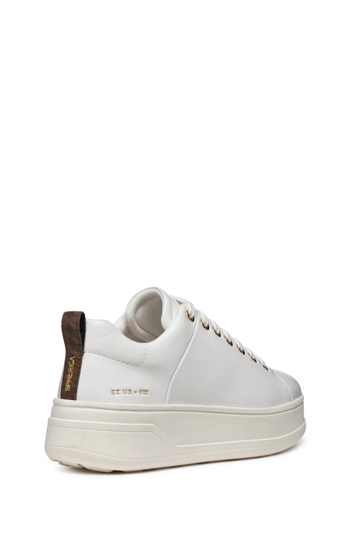 Geox Kadın Beyaz Spherica Ecub-2 Bağcıklı Deri Sneaker - Image 6