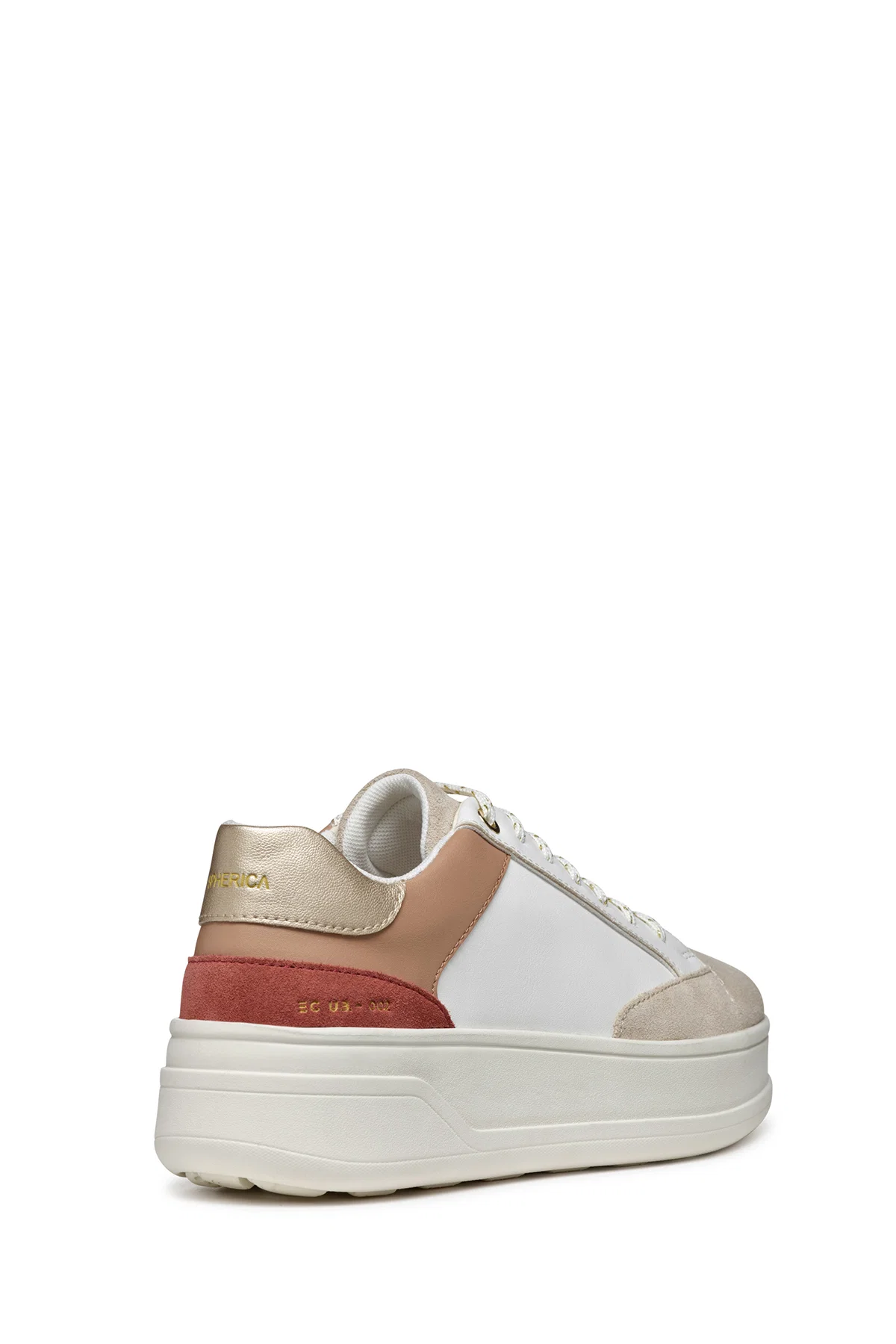 Geox Kadın Beyaz Spherica Ecub-2 Bağcıklı Deri Sneaker - Image 2