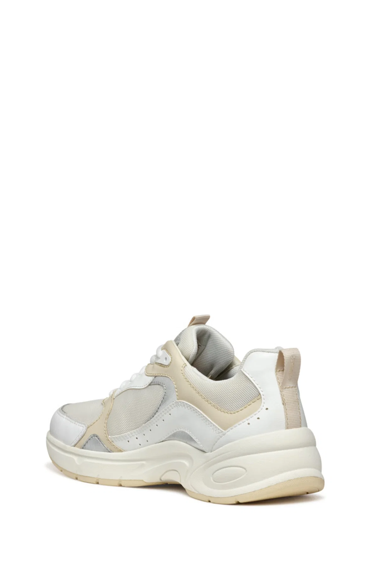 Geox Kadın Beyaz Zarvia Bağcıklı Kalın Tabanlı Deri Sneaker - Image 3