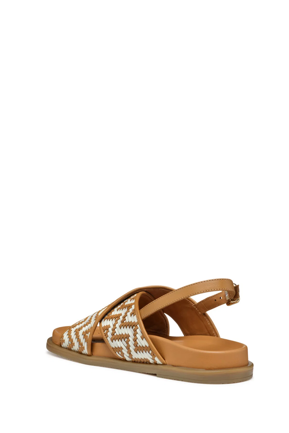 Geox Kadın Camel D Adelash E - Shi.Goat Lea Örgü Deri Sandalet - Image 4