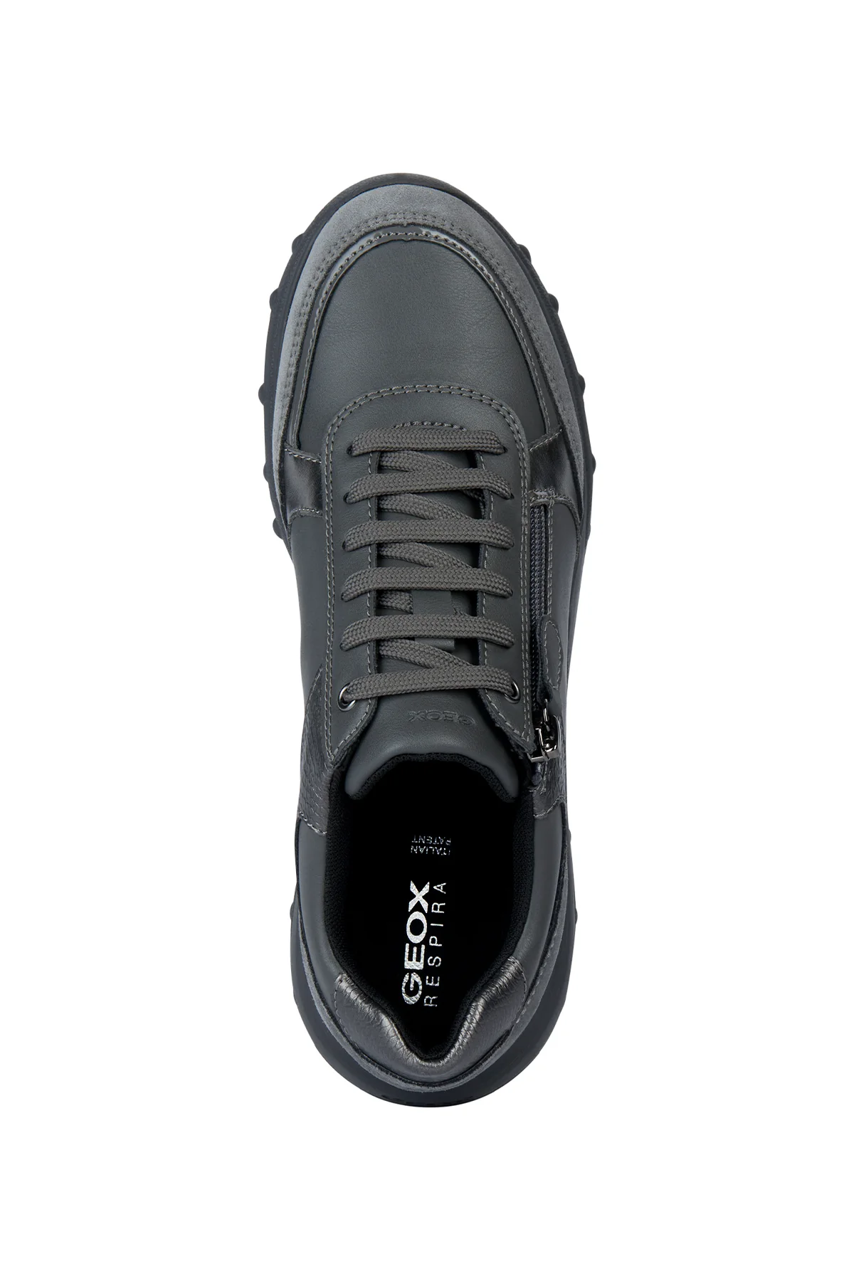 Geox Kadın Gri Alleniee Süet Detaylı Sneaker - Image 5