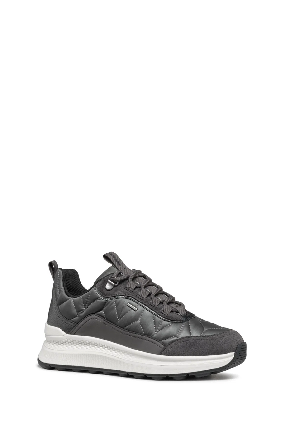 Geox Kadın Gri Bağcıklı Kalın Tabanlı Kumaş Sneaker - Image 6