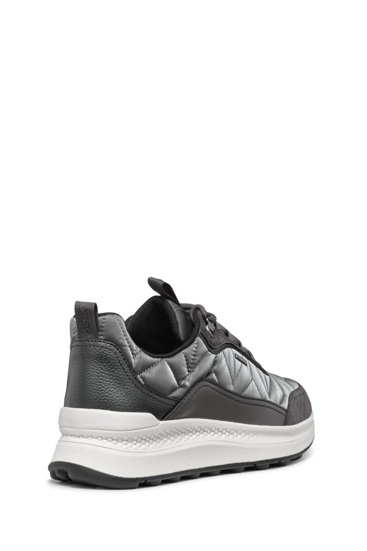 Geox Kadın Gri Bağcıklı Kalın Tabanlı Kumaş Sneaker - Image 8