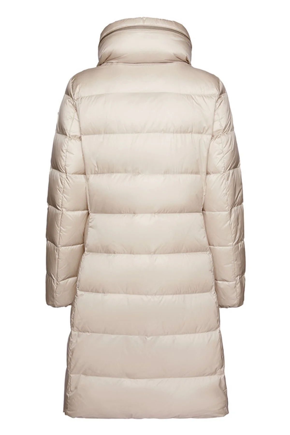 Geox Kadın Gri Charlene Slim Fit Kapüşonlu Uzun Mont - Image 3