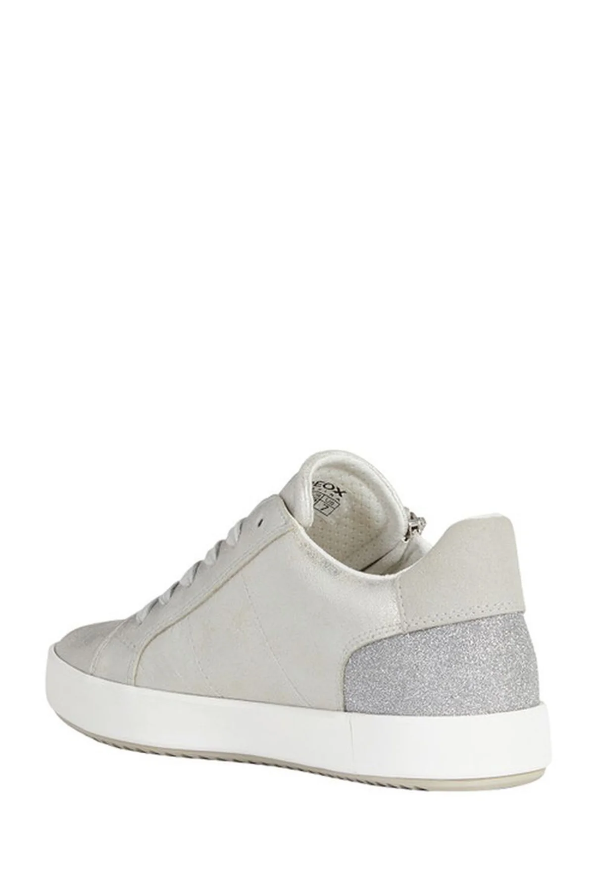 Geox Kadın Gümüş Blomiee Bağcıklı Deri Spor Sneaker - Image 2