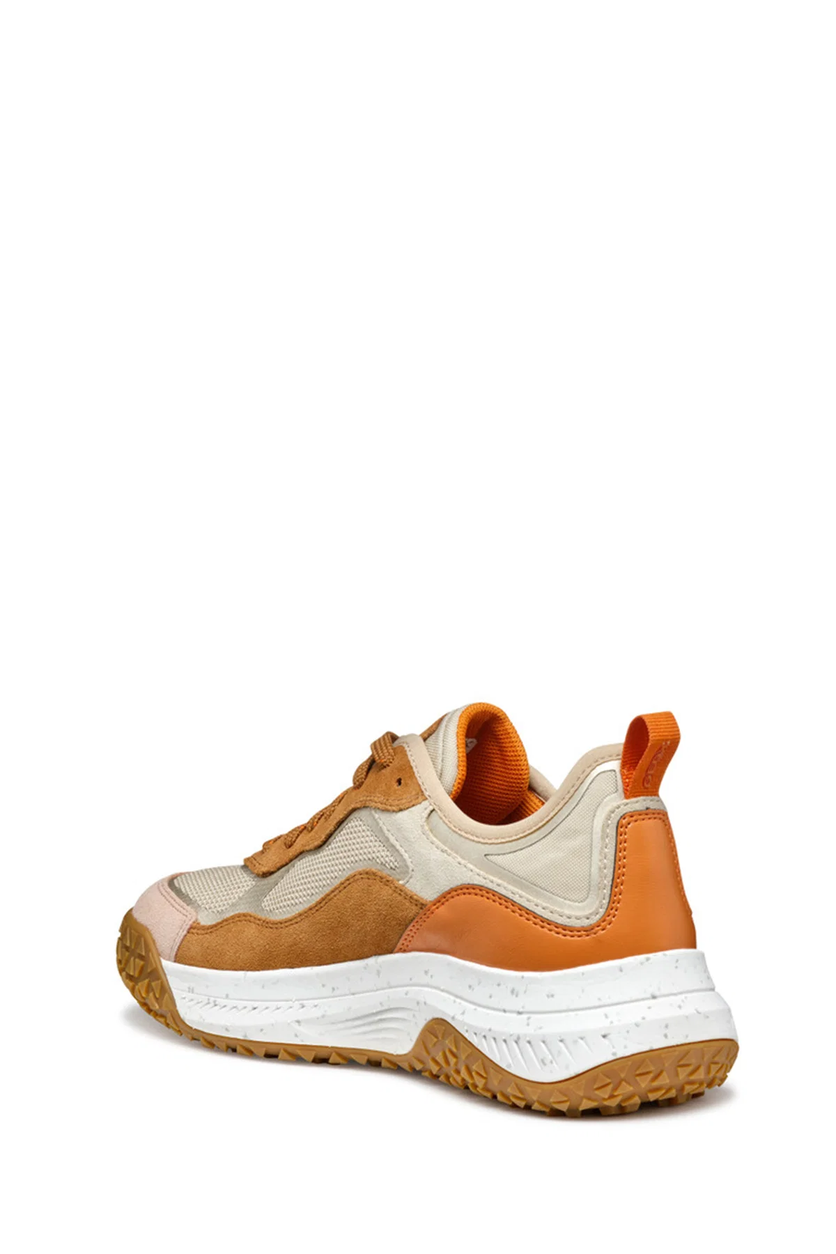 Geox Kadın Kahverengi Oliviera + Grip Bağcıklı Kalın Tabanlı Deri Sneaker - Image 4