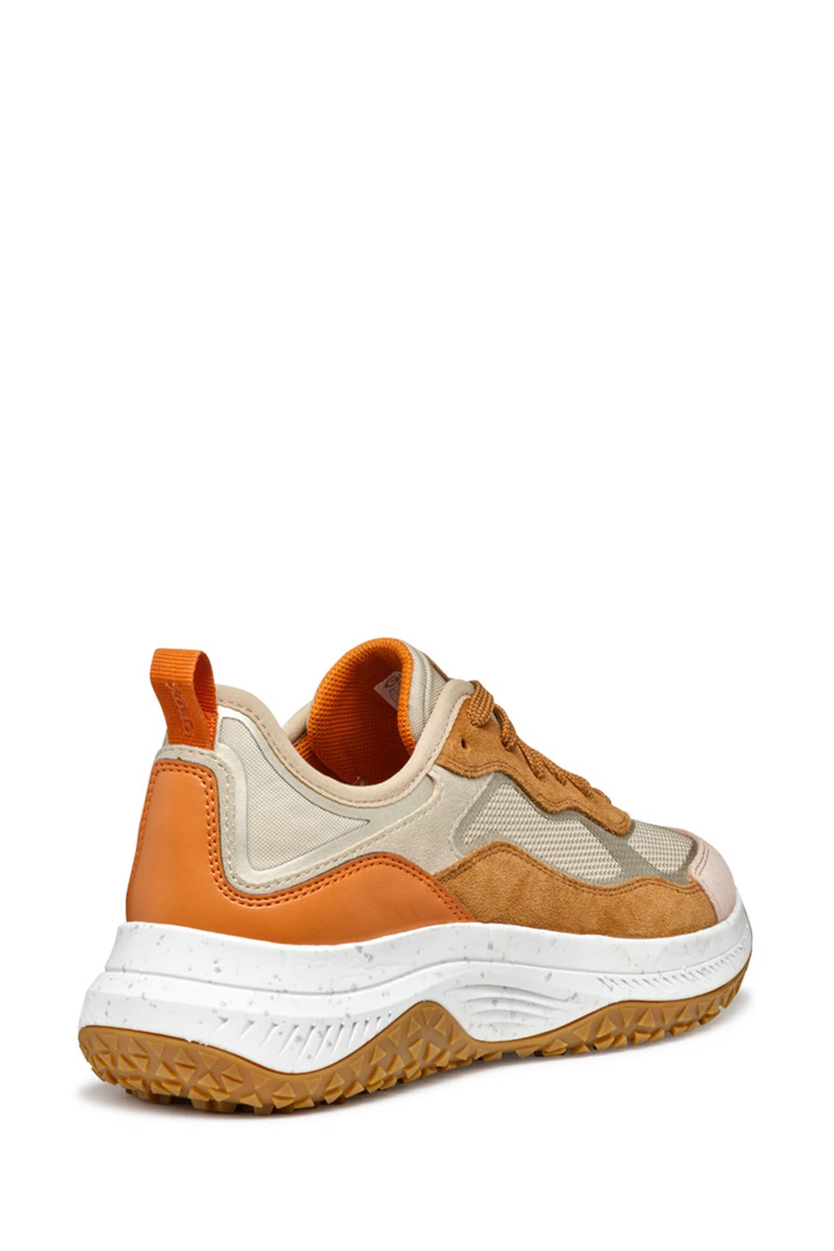 Geox Kadın Kahverengi Oliviera + Grip Bağcıklı Kalın Tabanlı Deri Sneaker - Image 5