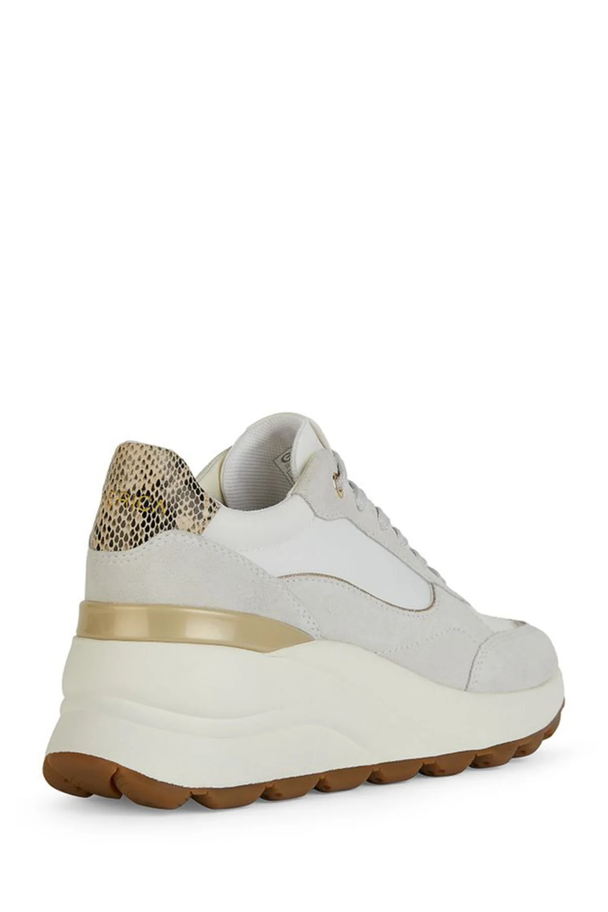 Geox Kadın Krem Spherica Ec11 Kalın Tabanlı Bağcıklı Süet Deri Sneaker - Image 4