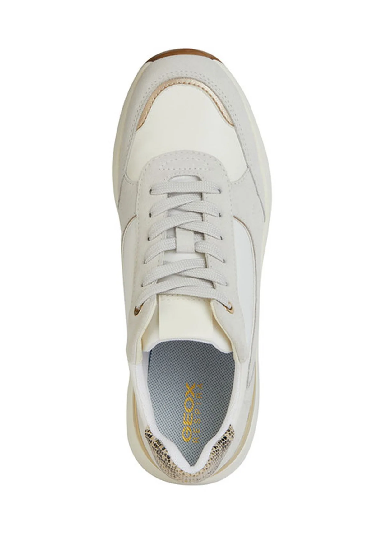 Geox Kadın Krem Spherica Ec11 Kalın Tabanlı Bağcıklı Süet Deri Sneaker - Image 5