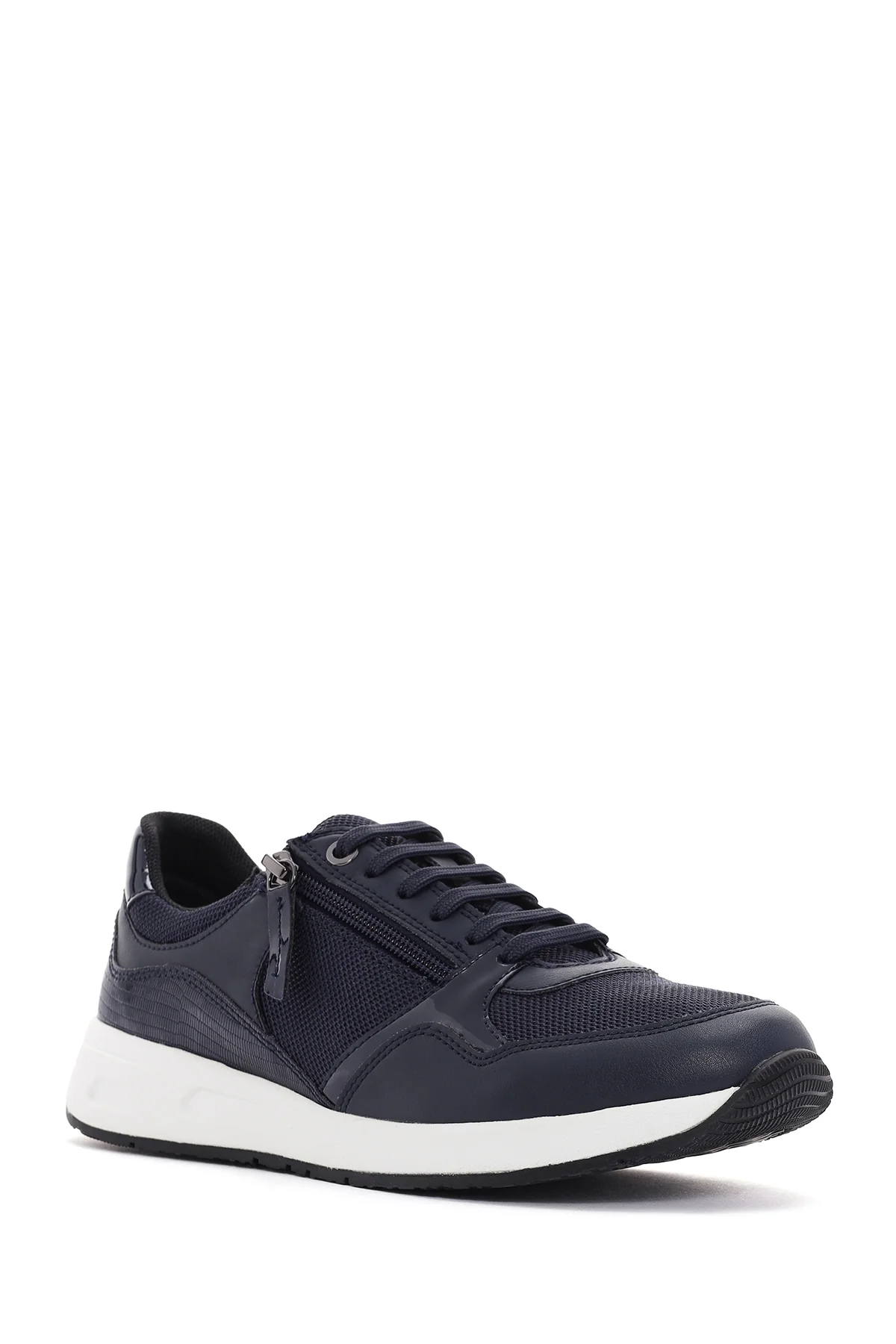 Geox Kadın Lacivert Bulmya Bağcıklı Deri Sneaker - Image 6