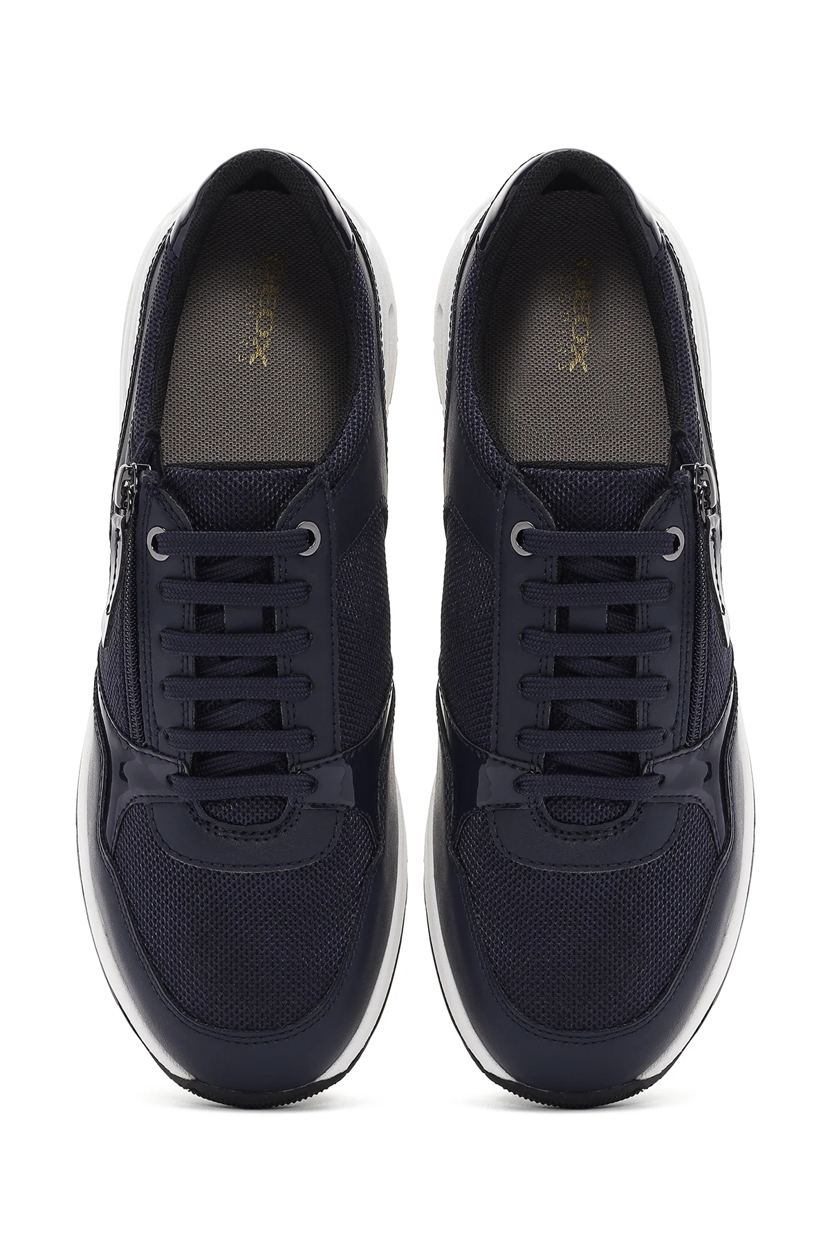 Geox Kadın Lacivert Bulmya Bağcıklı Deri Sneaker - Image 7